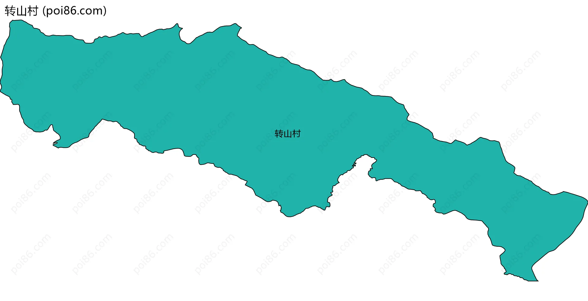 转山村边界地图