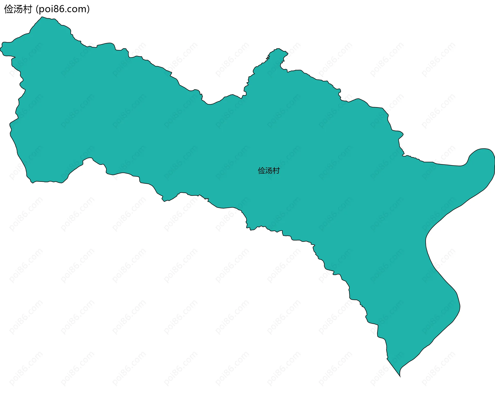 俭汤村边界地图