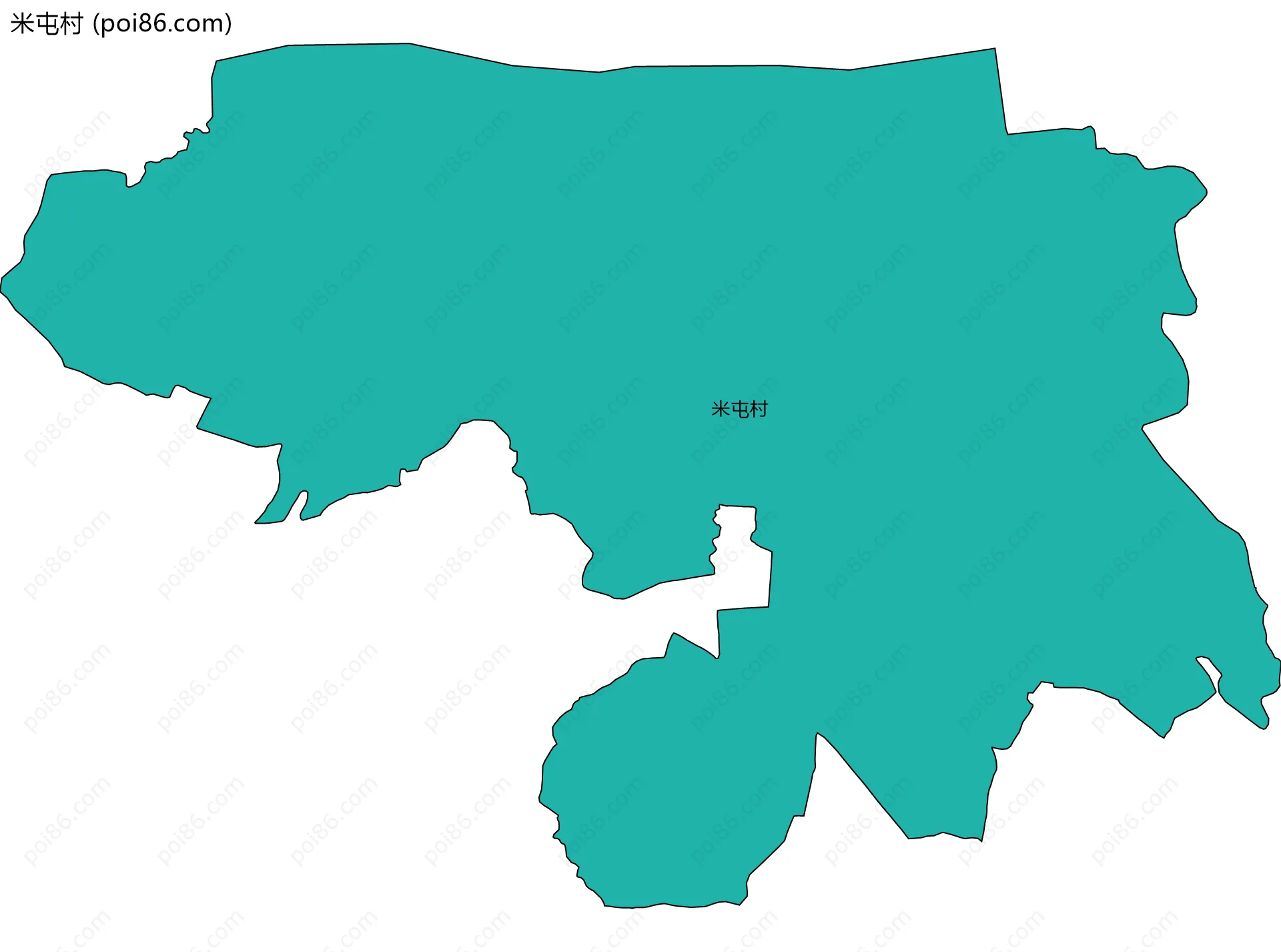 米屯村边界地图