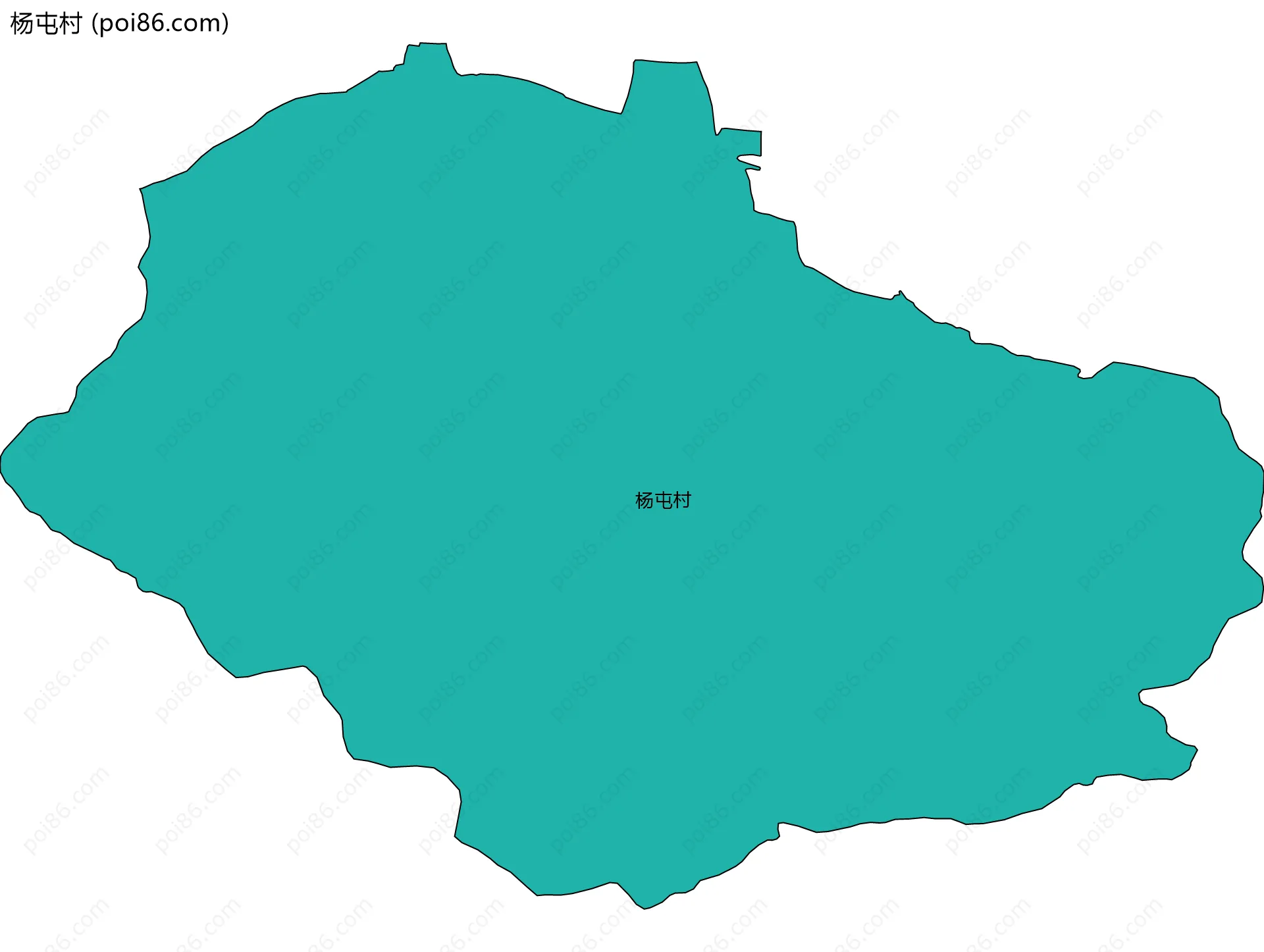 杨屯村边界地图