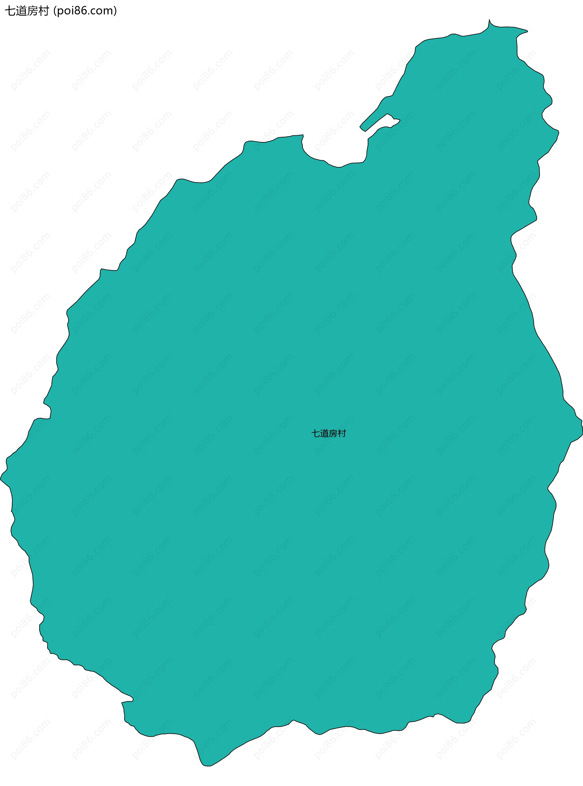 七道房村边界地图