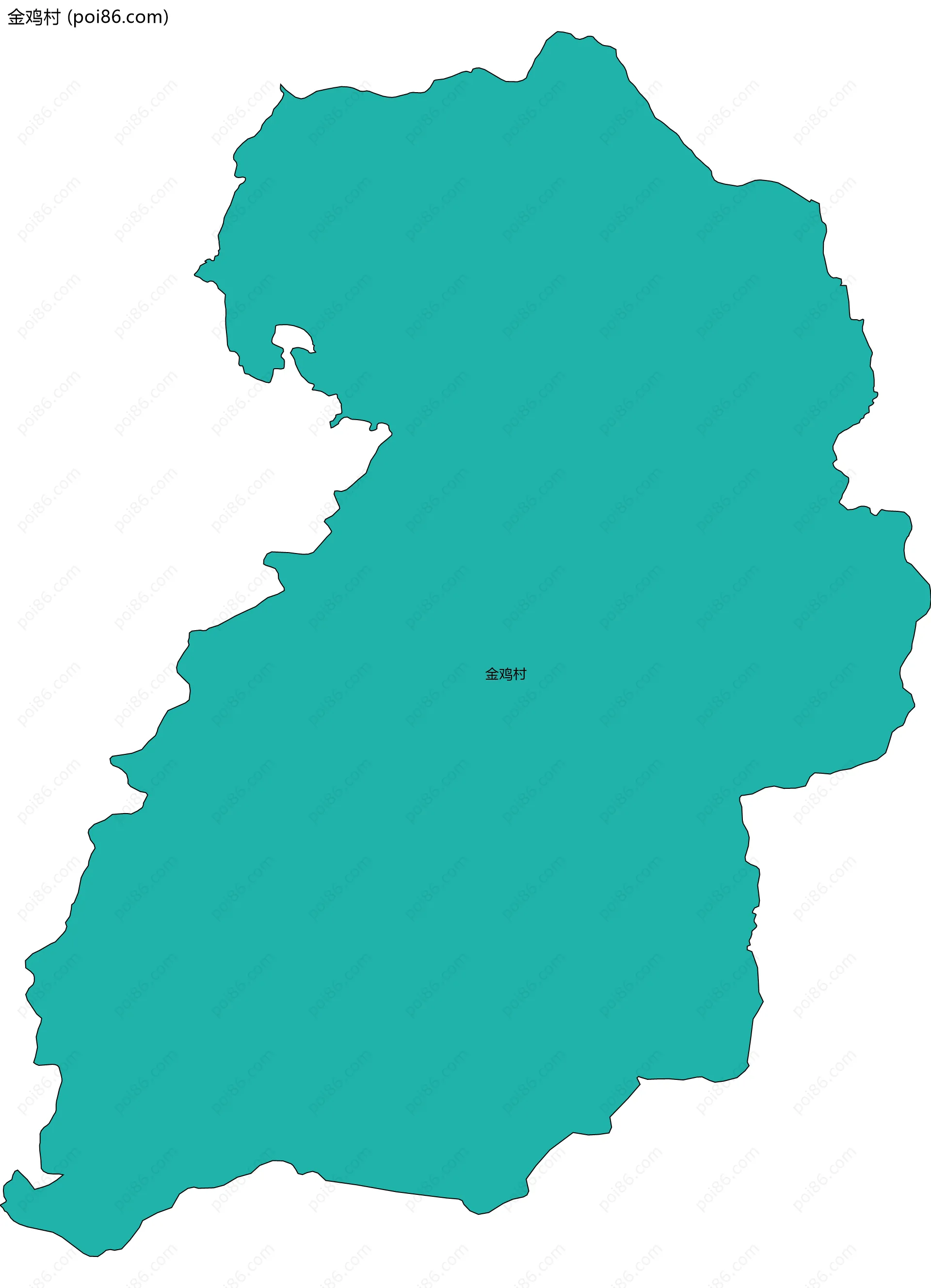 金鸡村边界地图