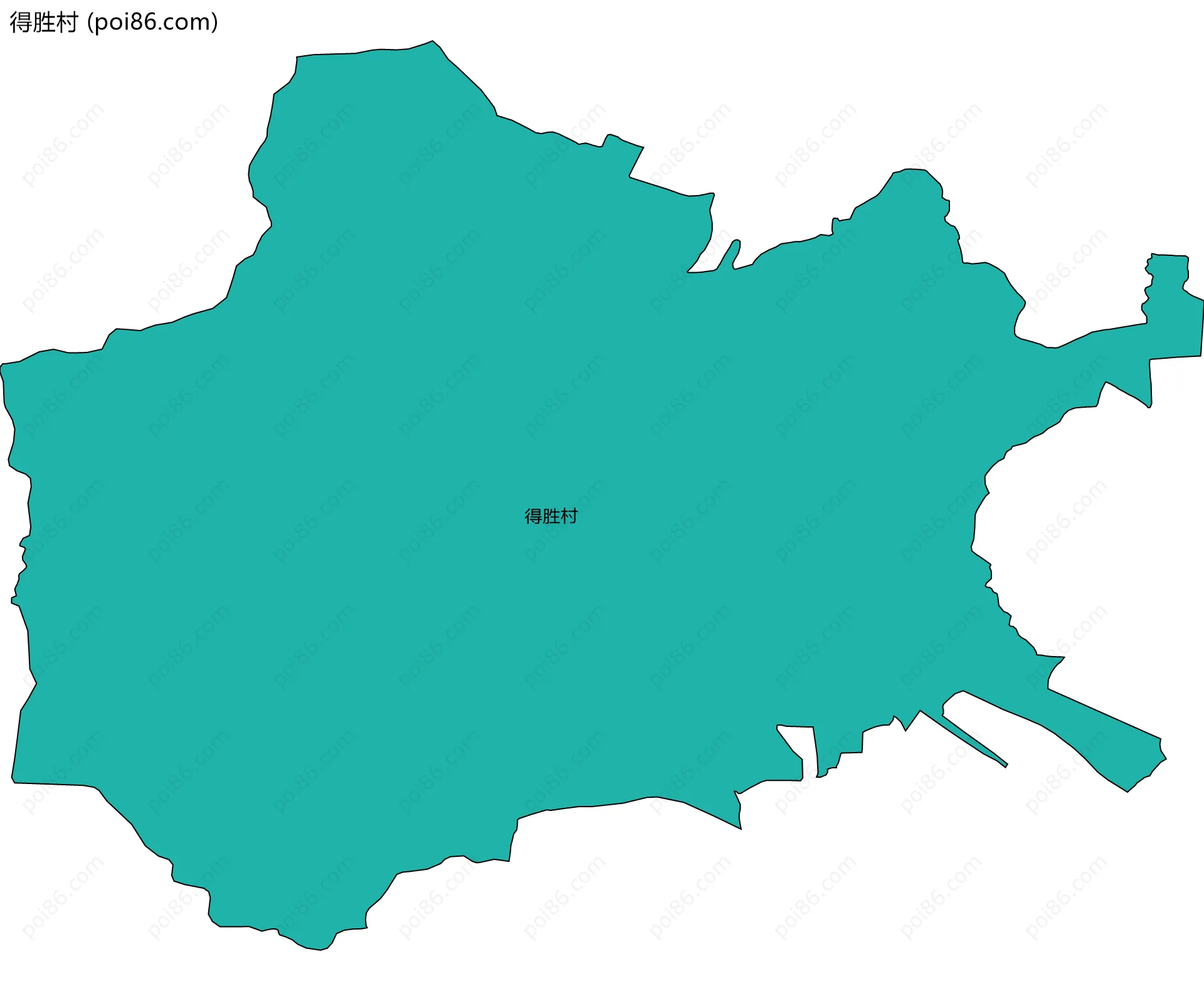 得胜村边界地图