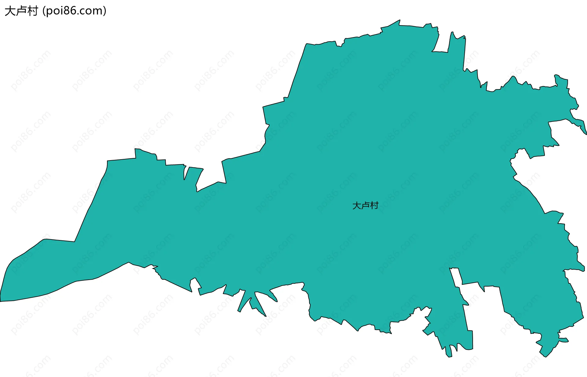 大卢村边界地图