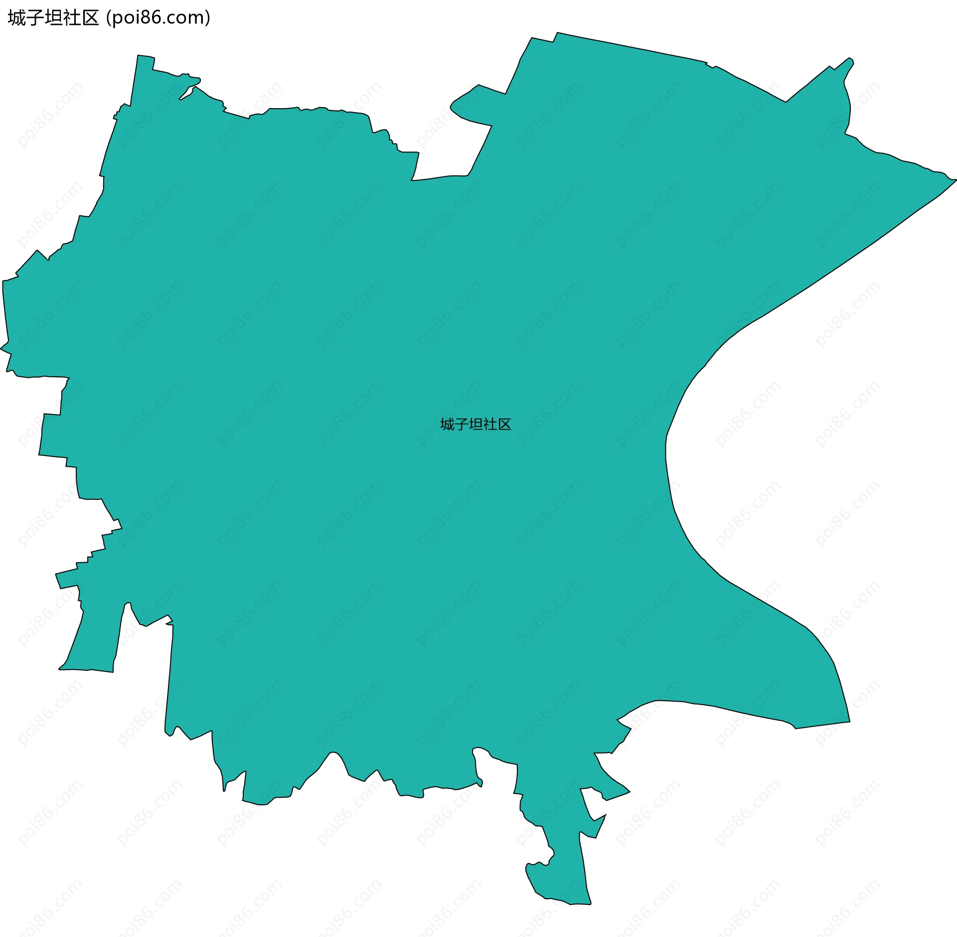 城子坦社区边界地图