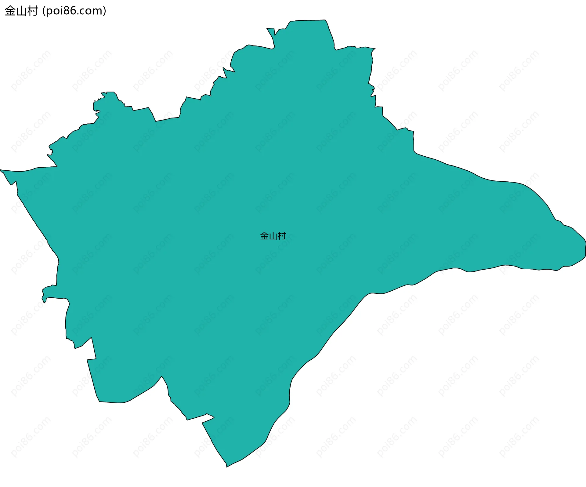 金山村边界地图