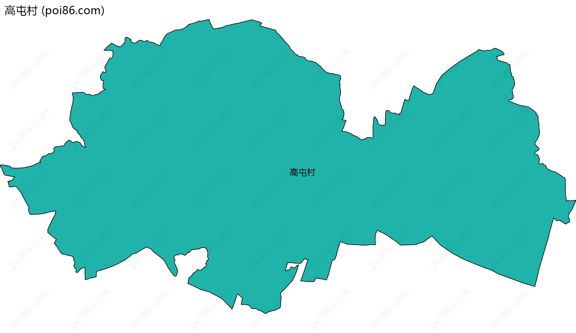 高屯村边界地图