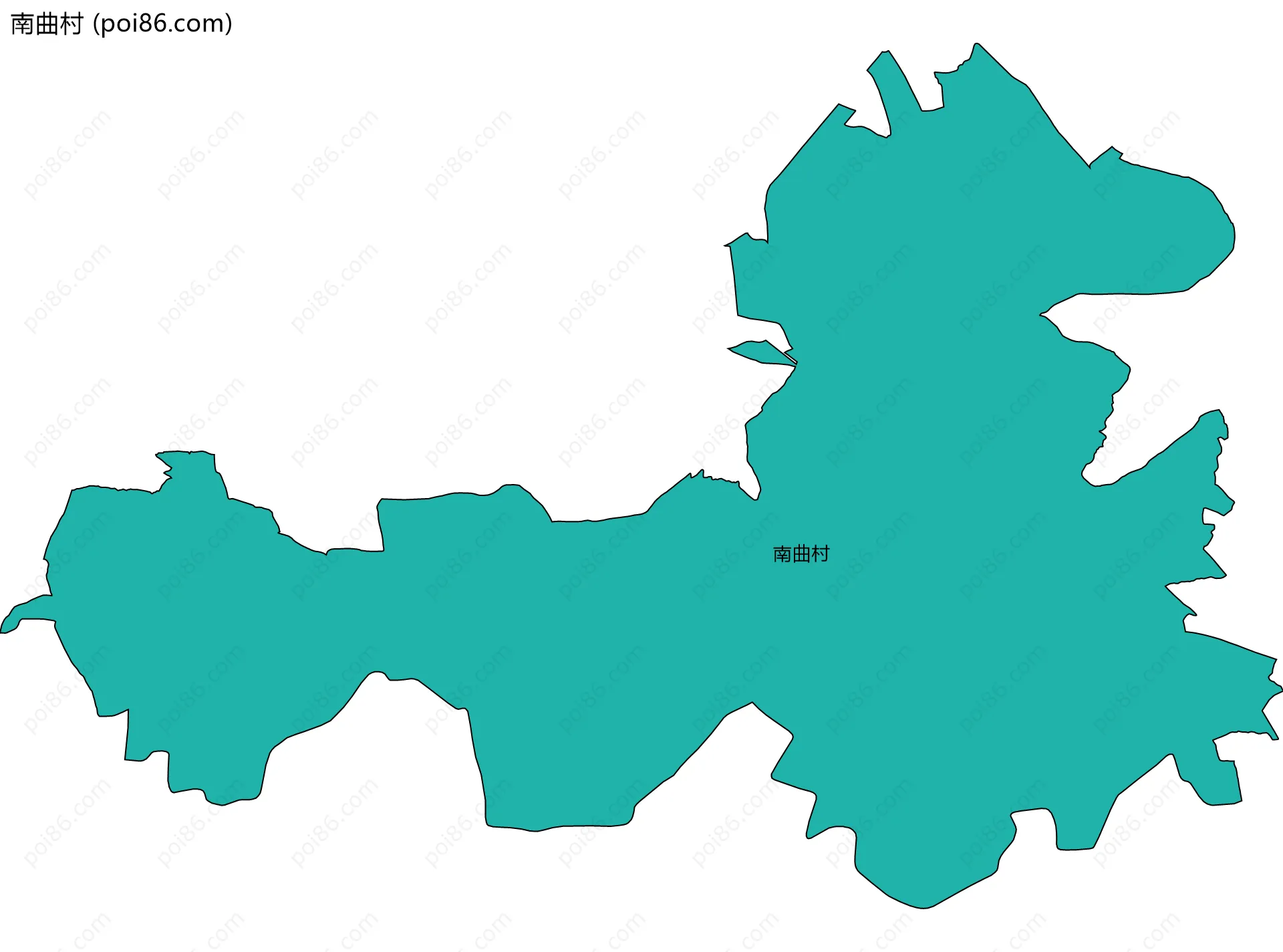 南曲村边界地图