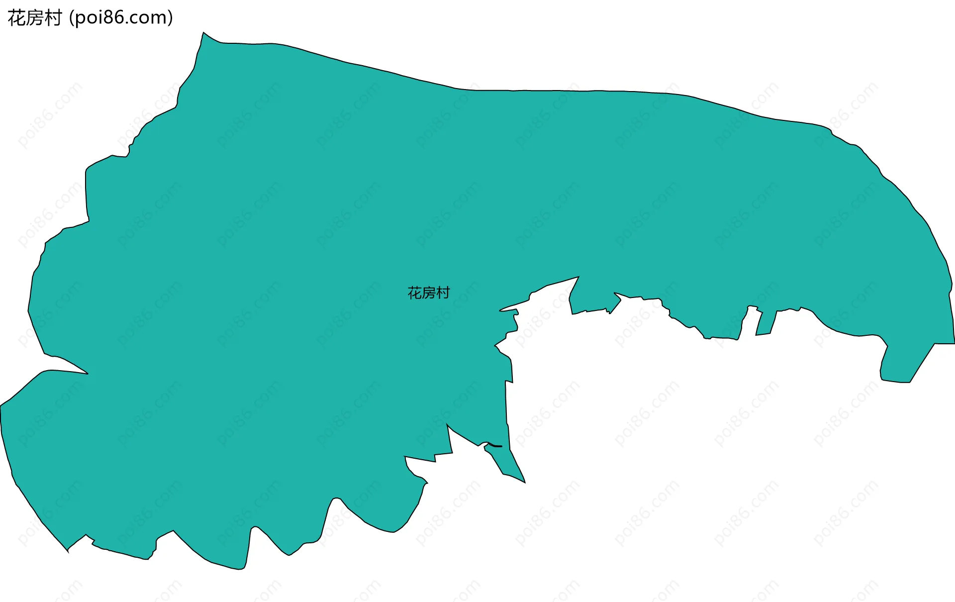 花房村边界地图