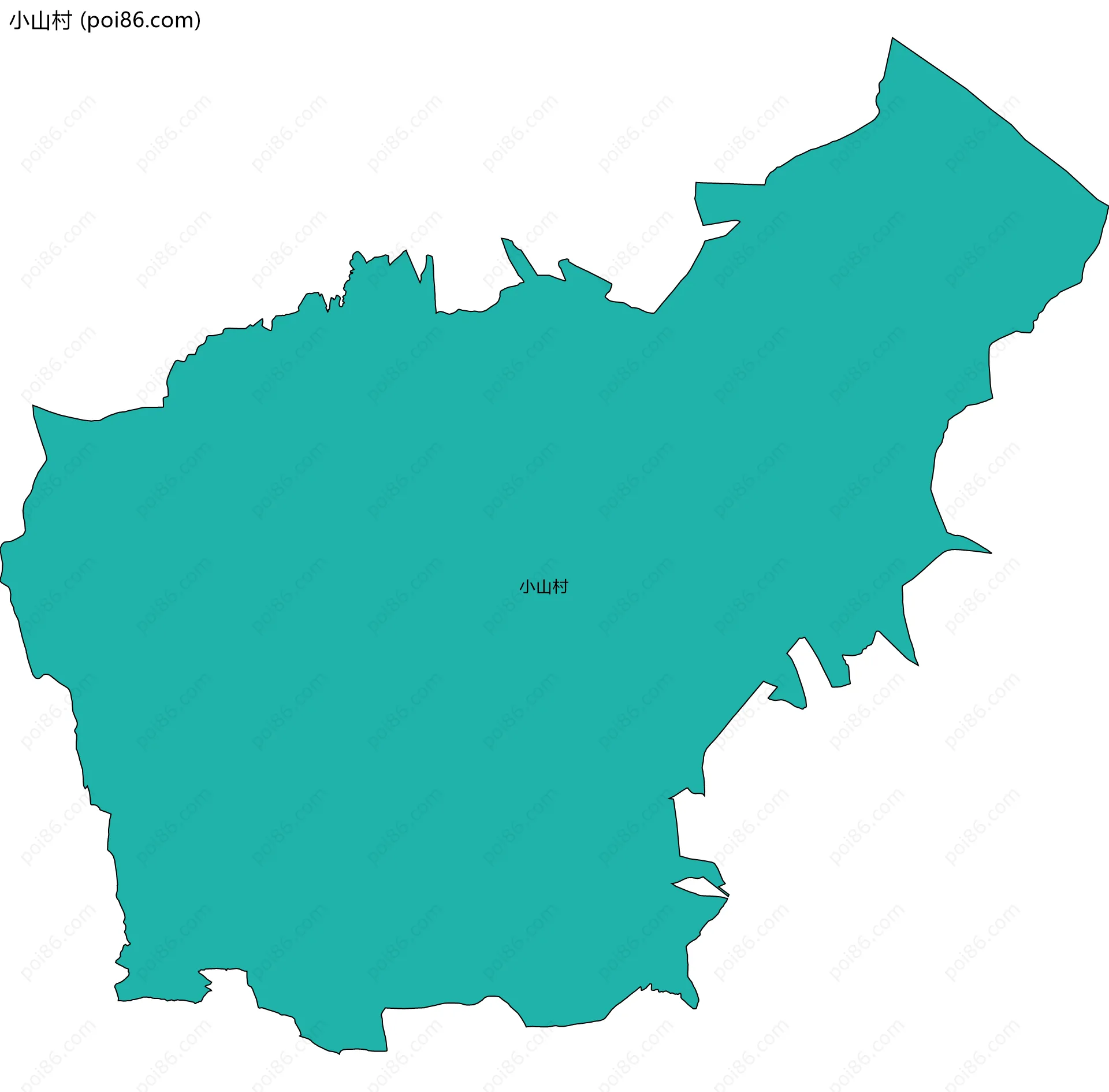 小山村边界地图