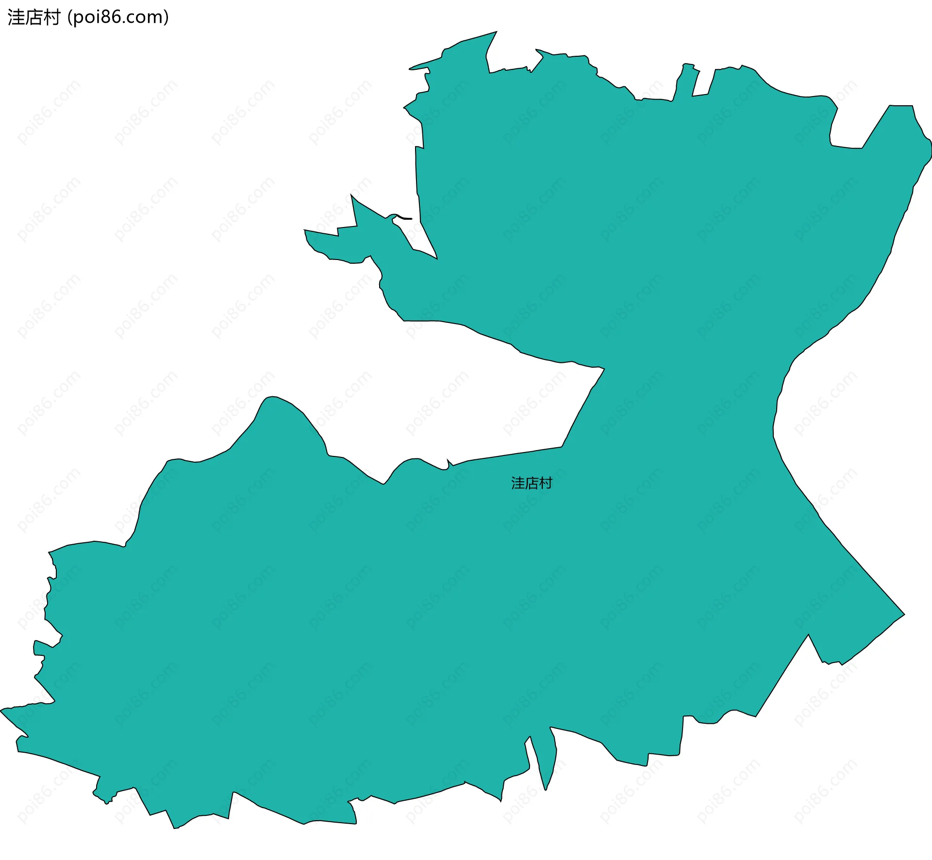 洼店村边界地图