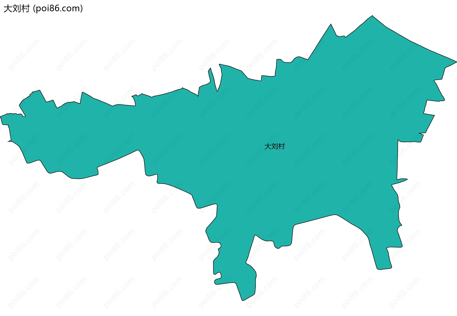 大刘村边界地图