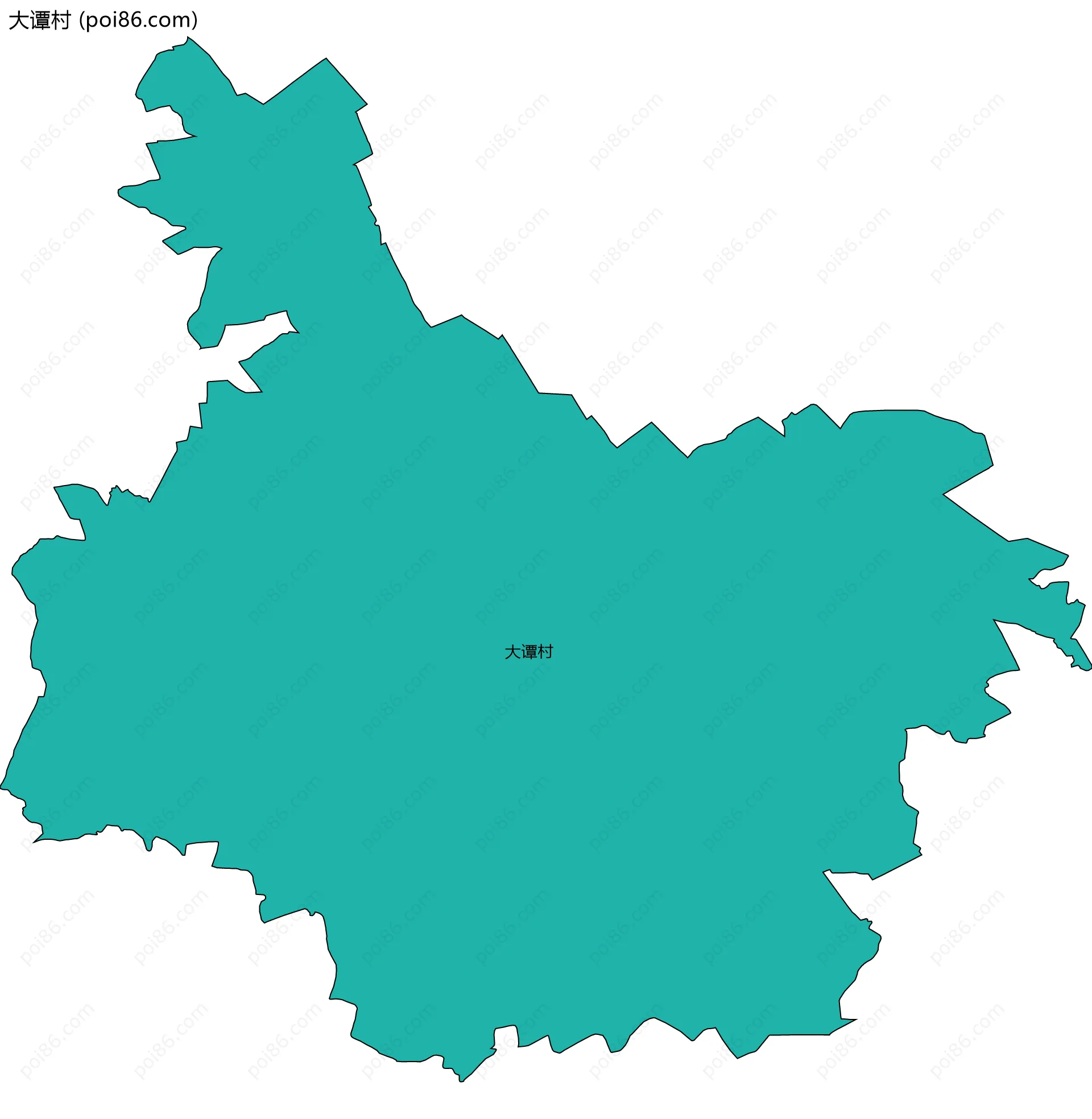 大谭村边界地图