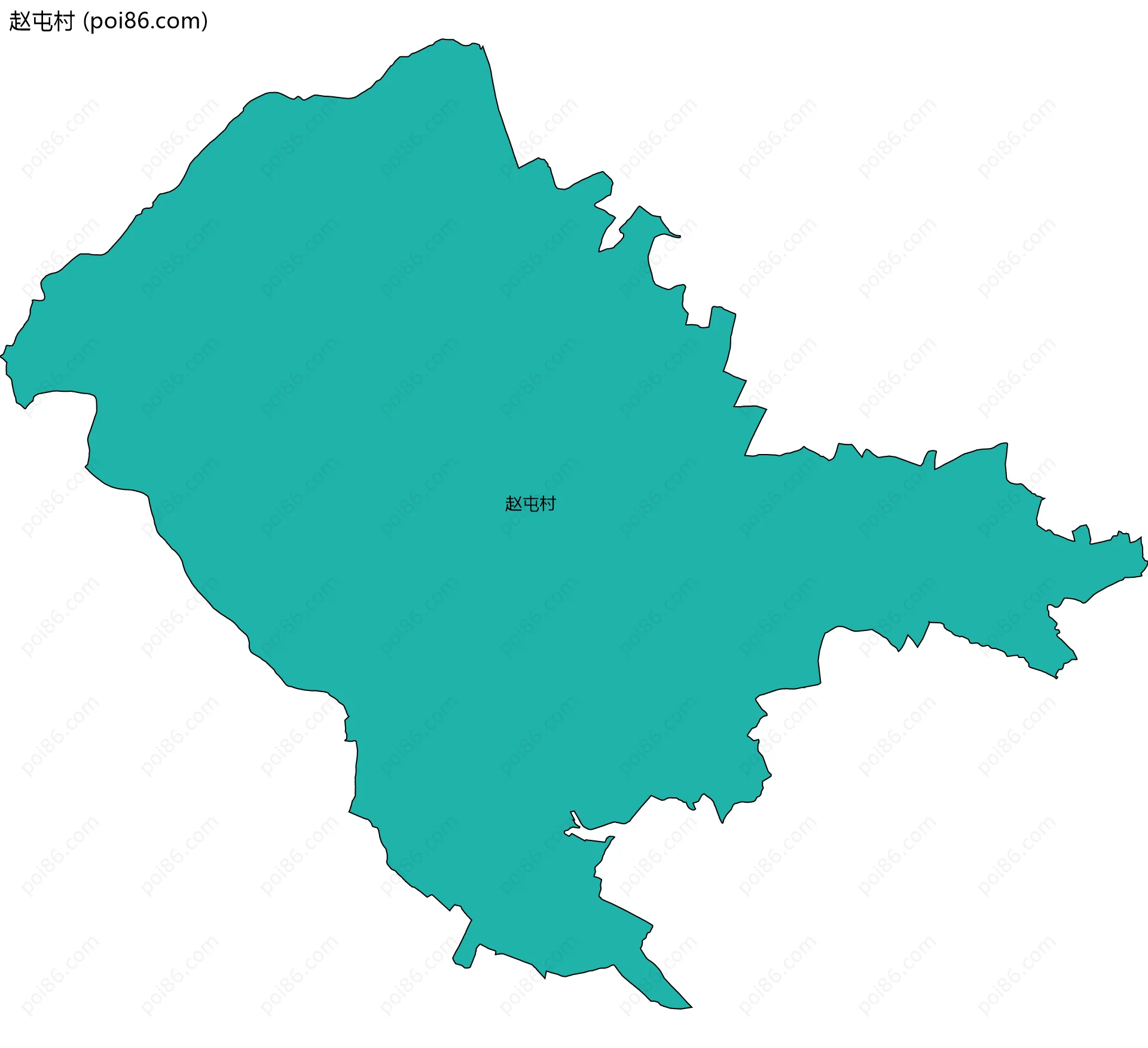 赵屯村边界地图