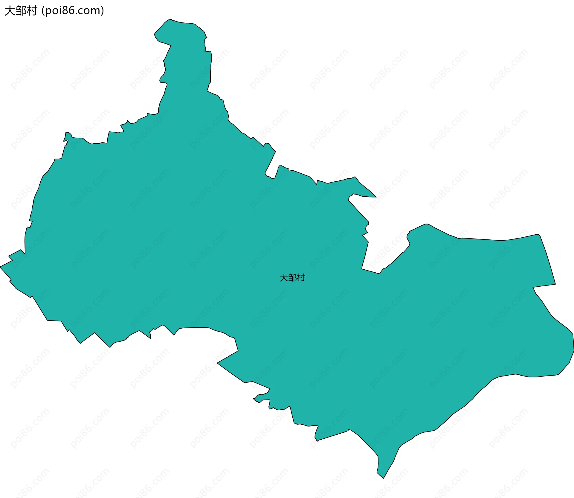 大邹村边界地图