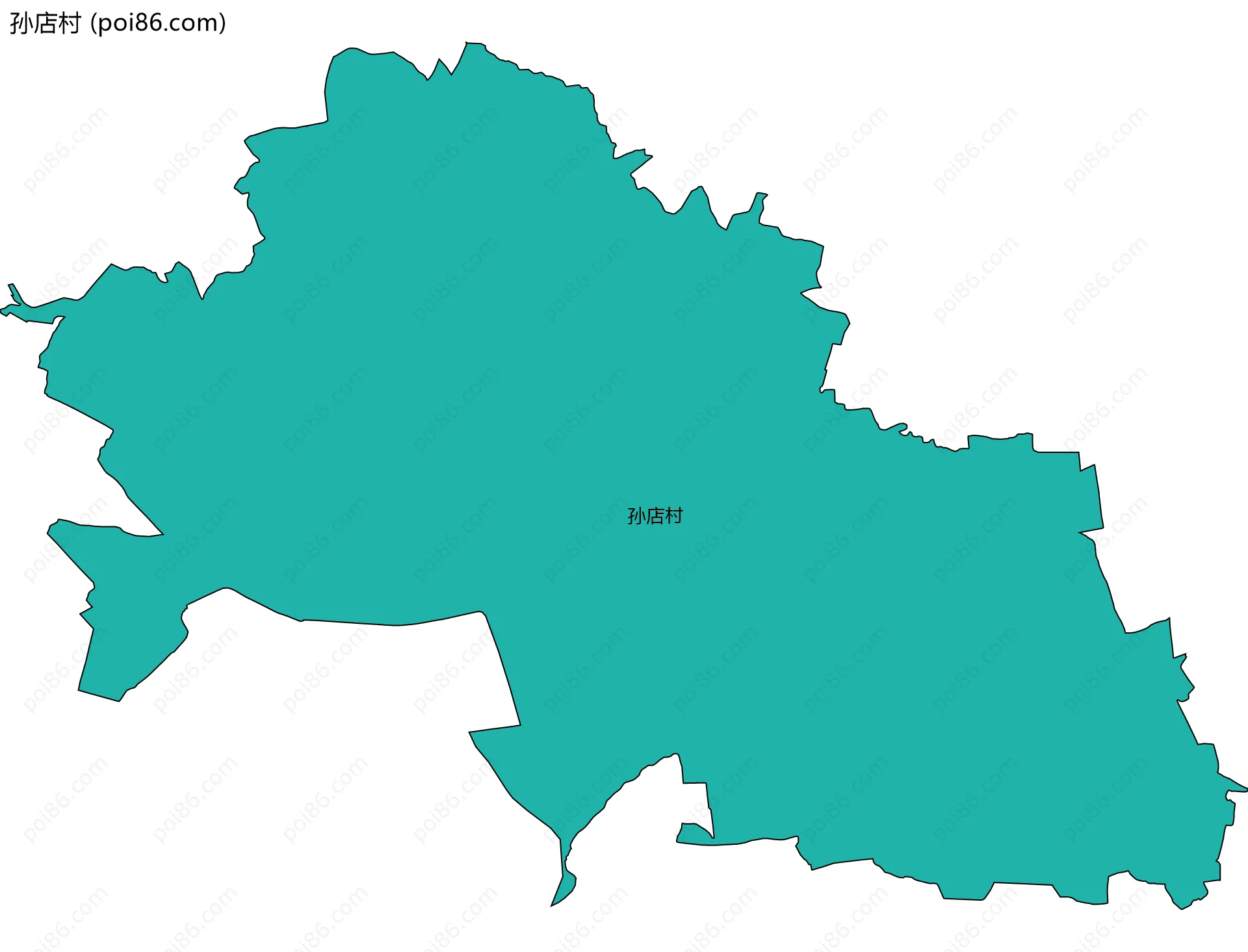 孙店村边界地图