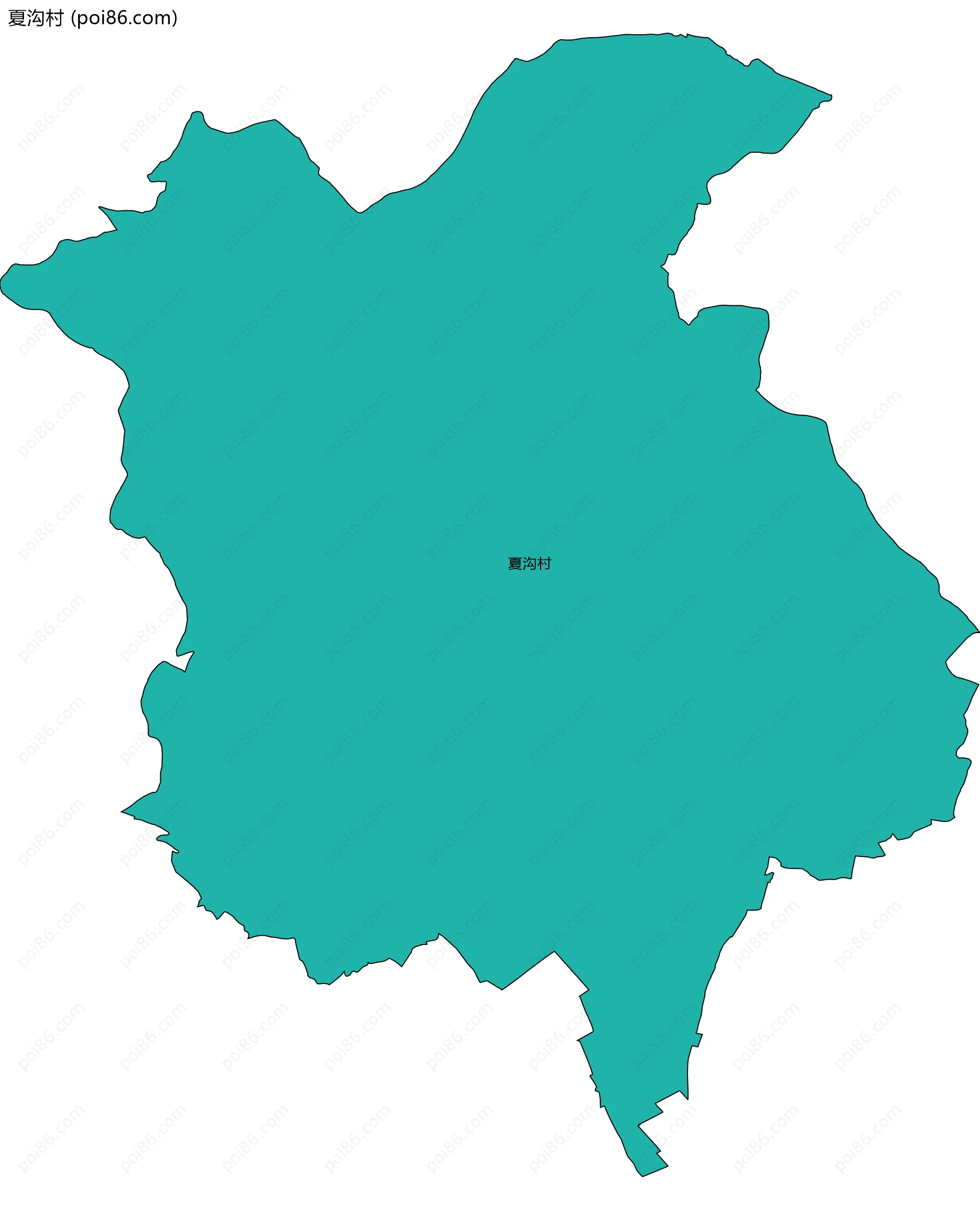 夏沟村边界地图