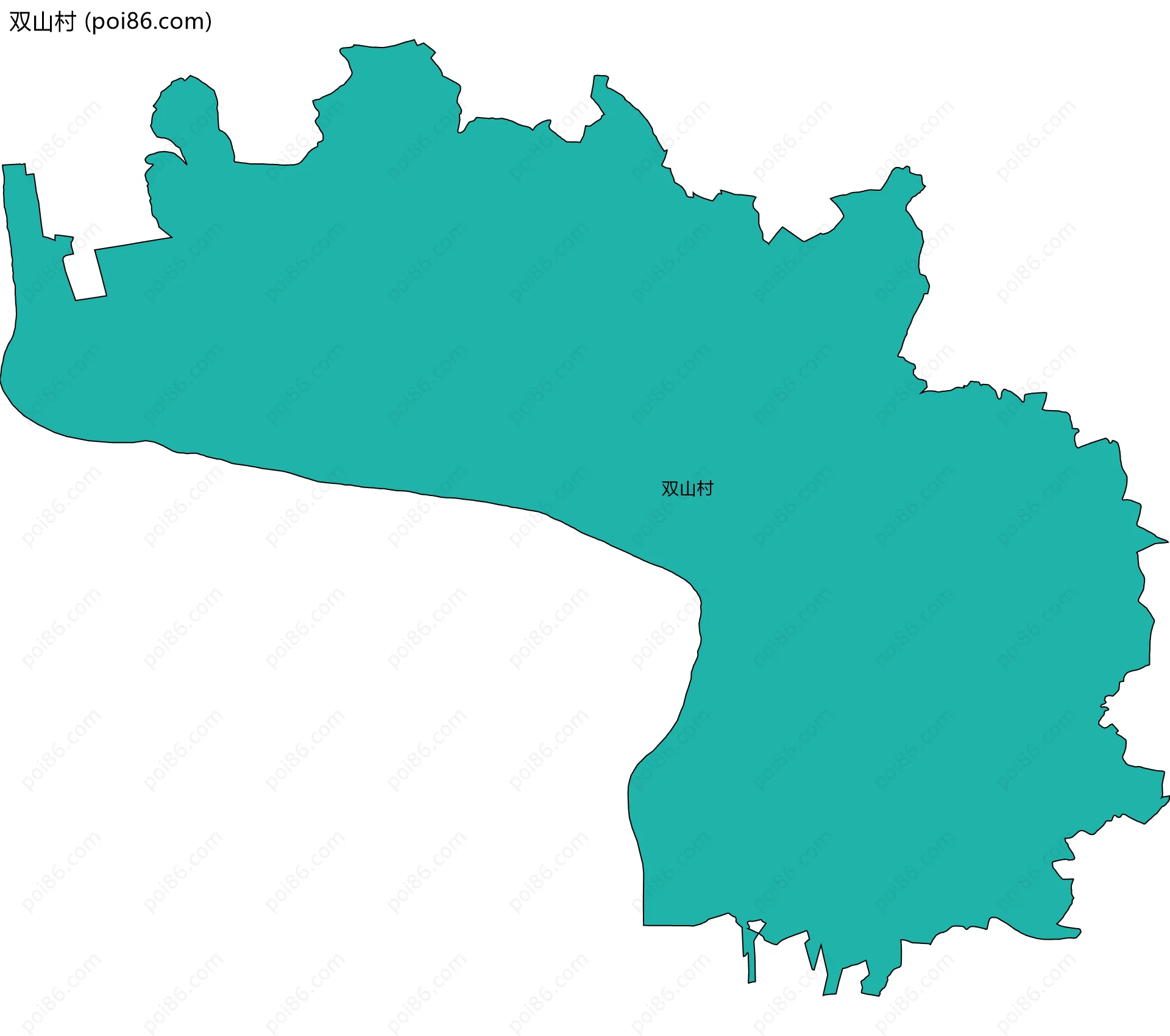 双山村边界地图