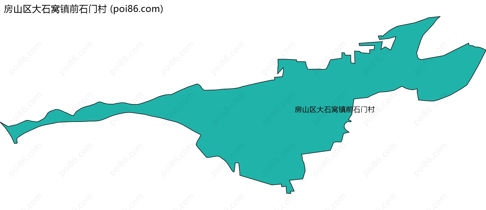 房山区大石窝镇前石门村边界地图