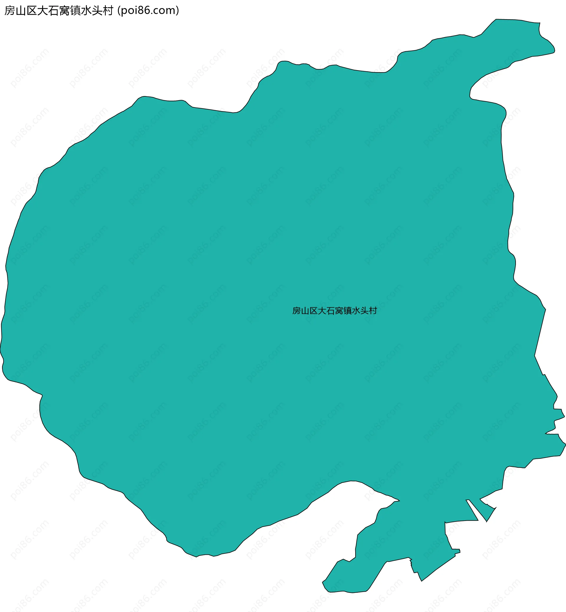 房山区大石窝镇水头村边界地图