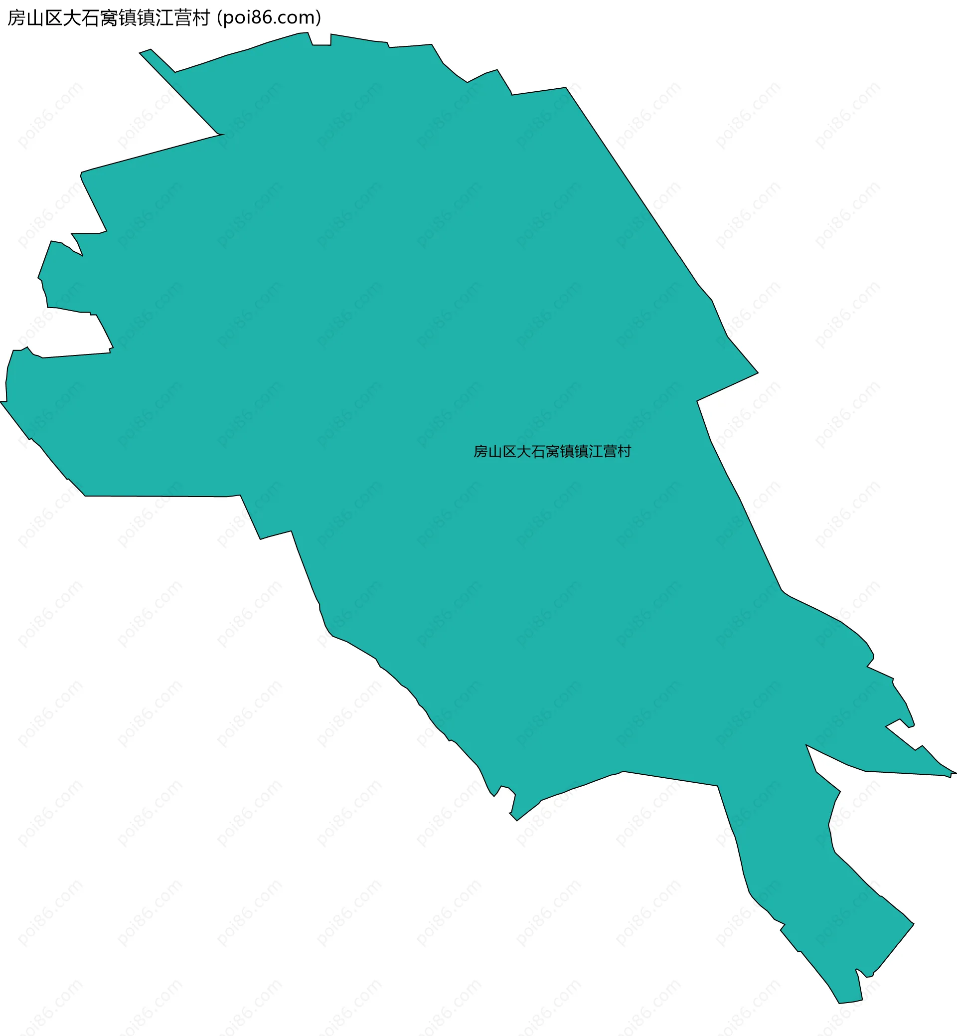 房山区大石窝镇镇江营村边界地图
