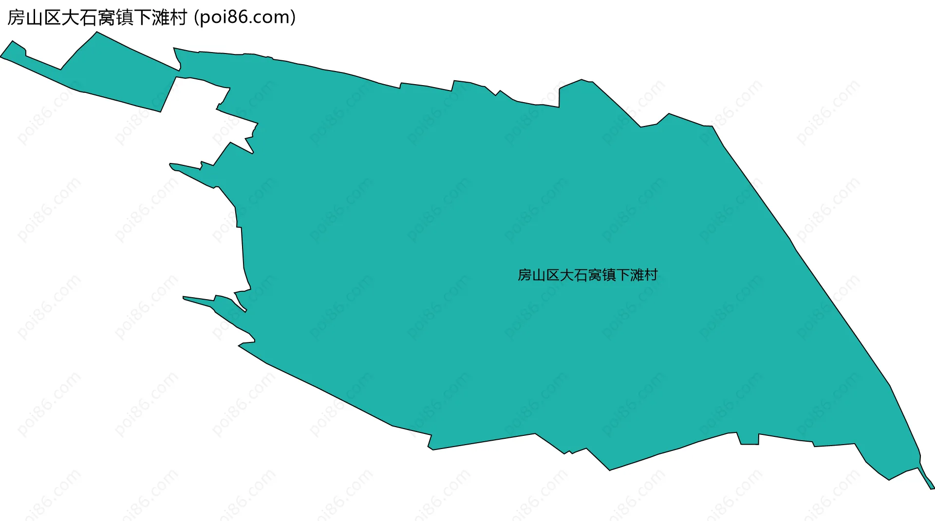 房山区大石窝镇下滩村边界地图