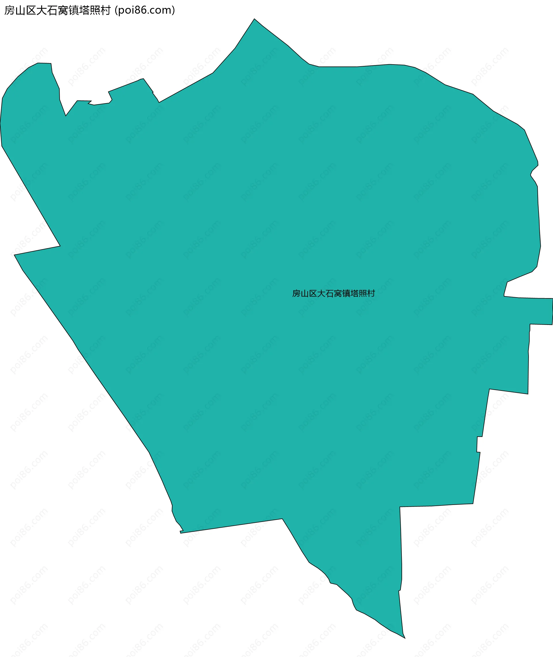 房山区大石窝镇塔照村边界地图