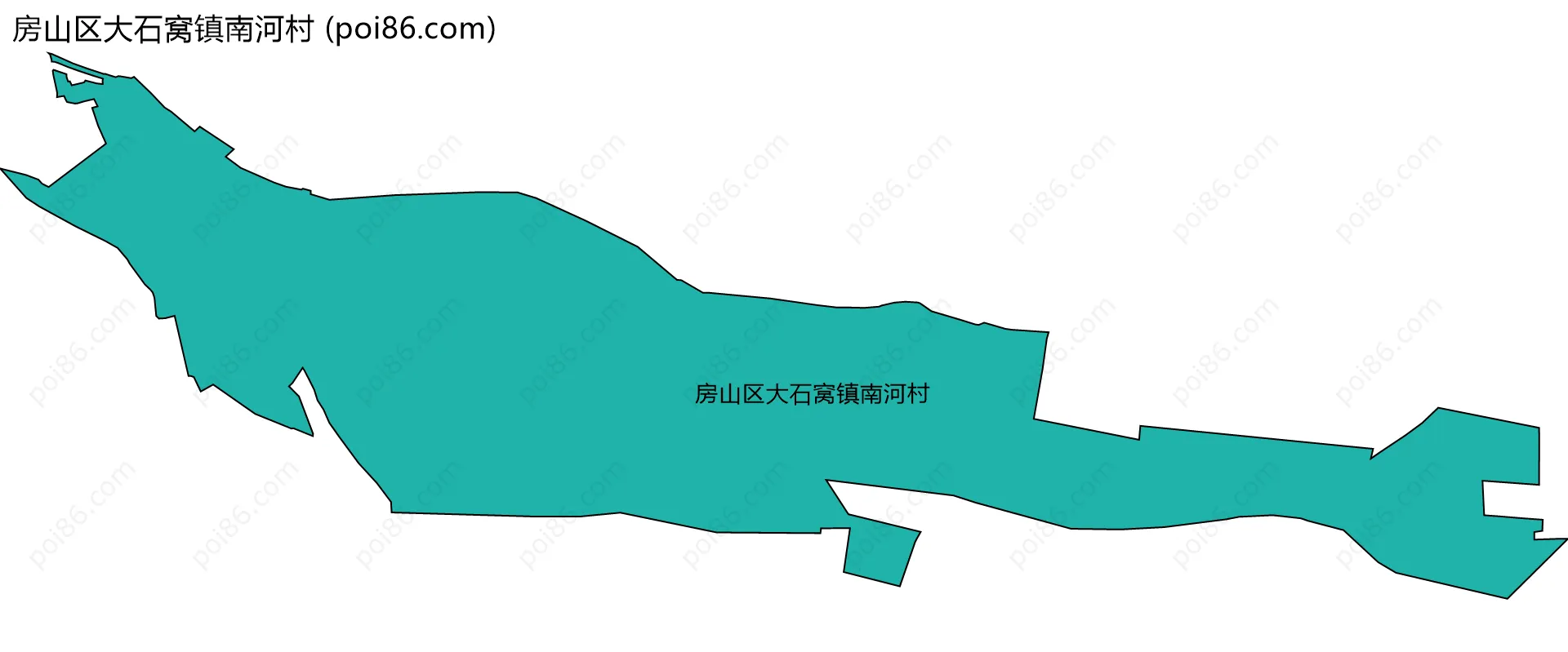 房山区大石窝镇南河村边界地图