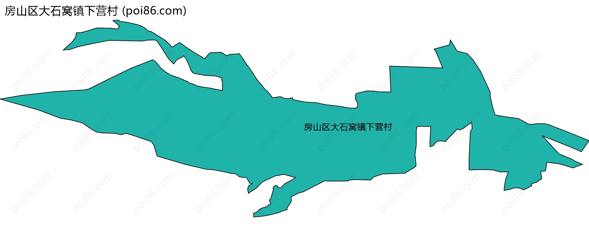 房山区大石窝镇下营村边界地图