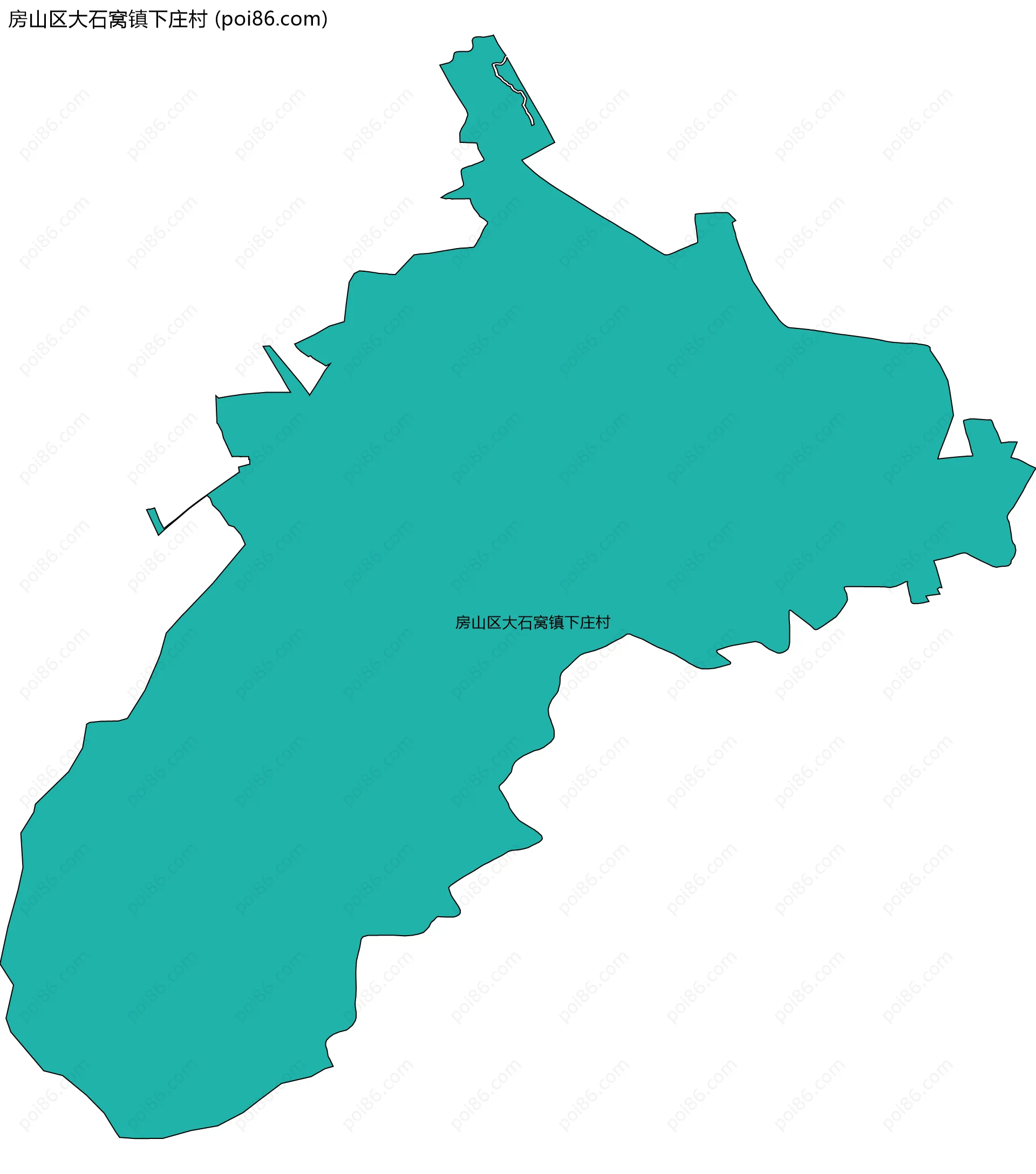 房山区大石窝镇下庄村边界地图