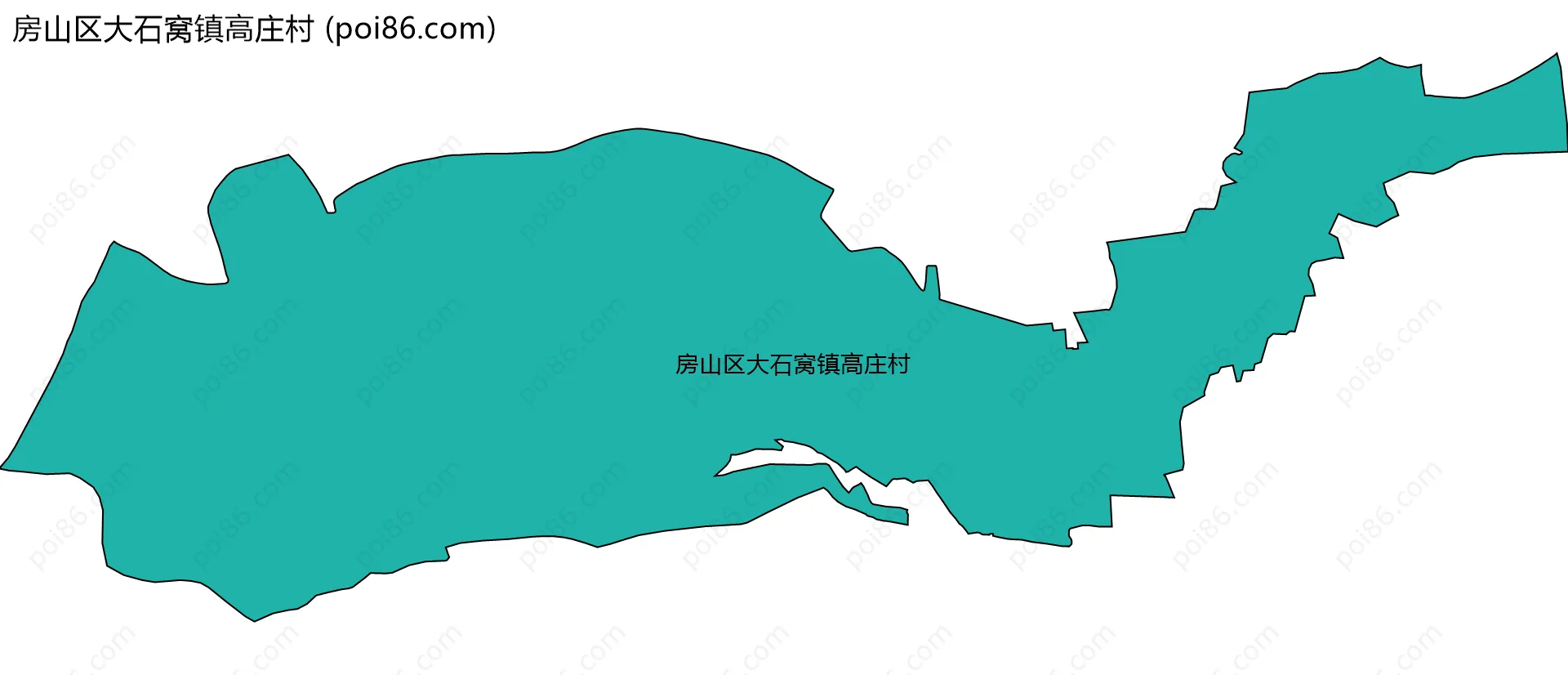 房山区大石窝镇高庄村边界地图