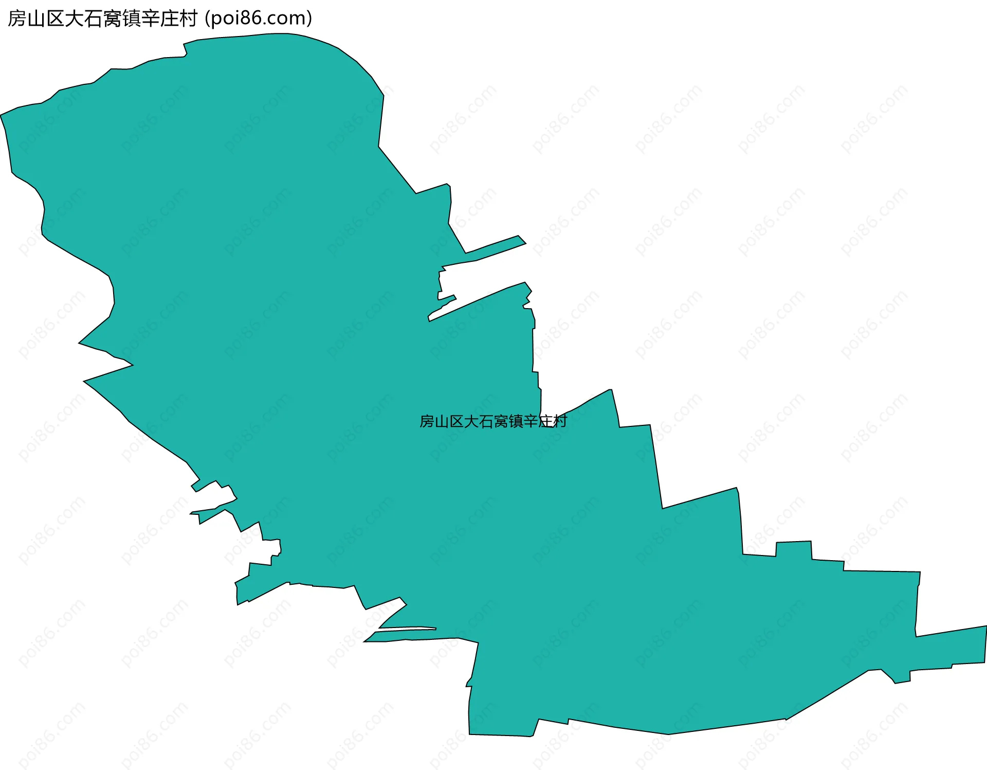 房山区大石窝镇辛庄村边界地图