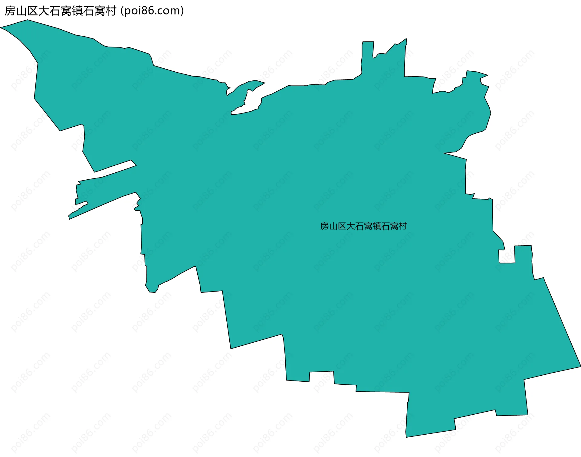 房山区大石窝镇石窝村边界地图