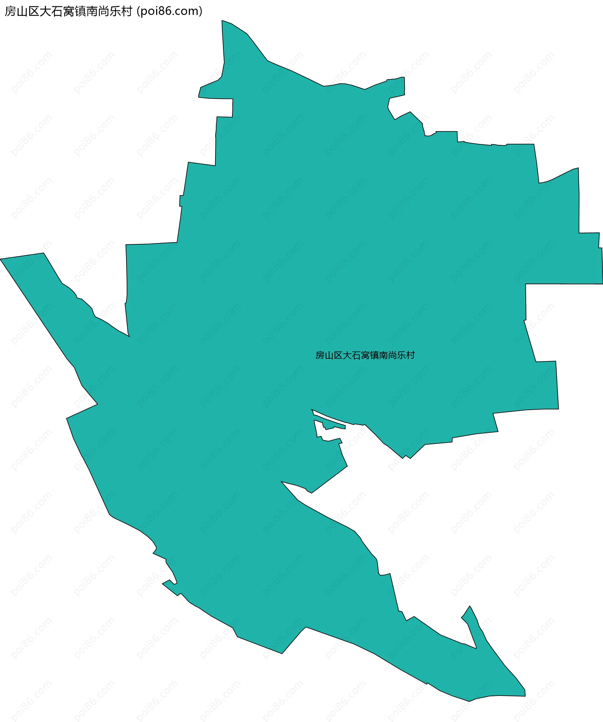 房山区大石窝镇南尚乐村边界地图