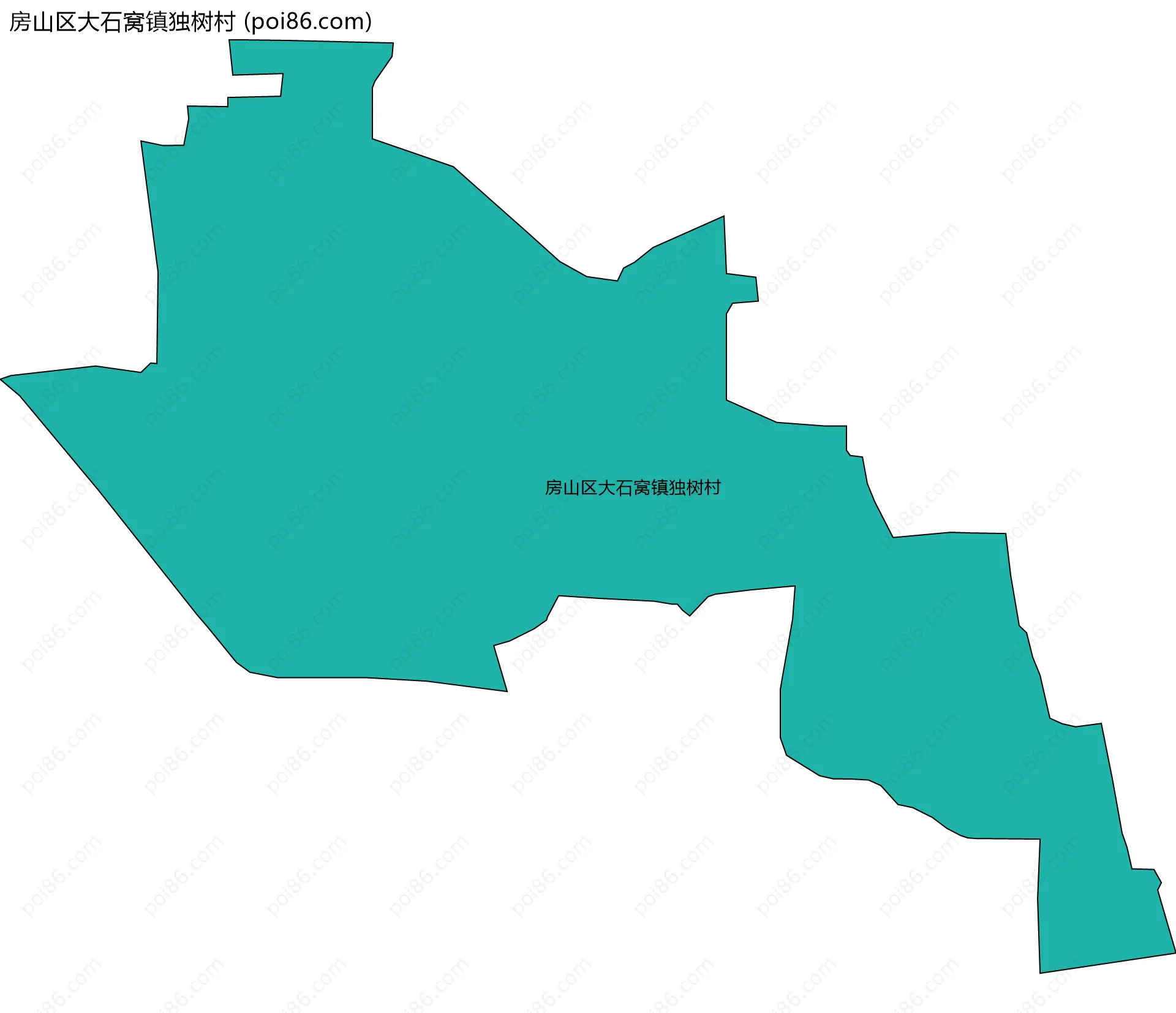 房山区大石窝镇独树村边界地图