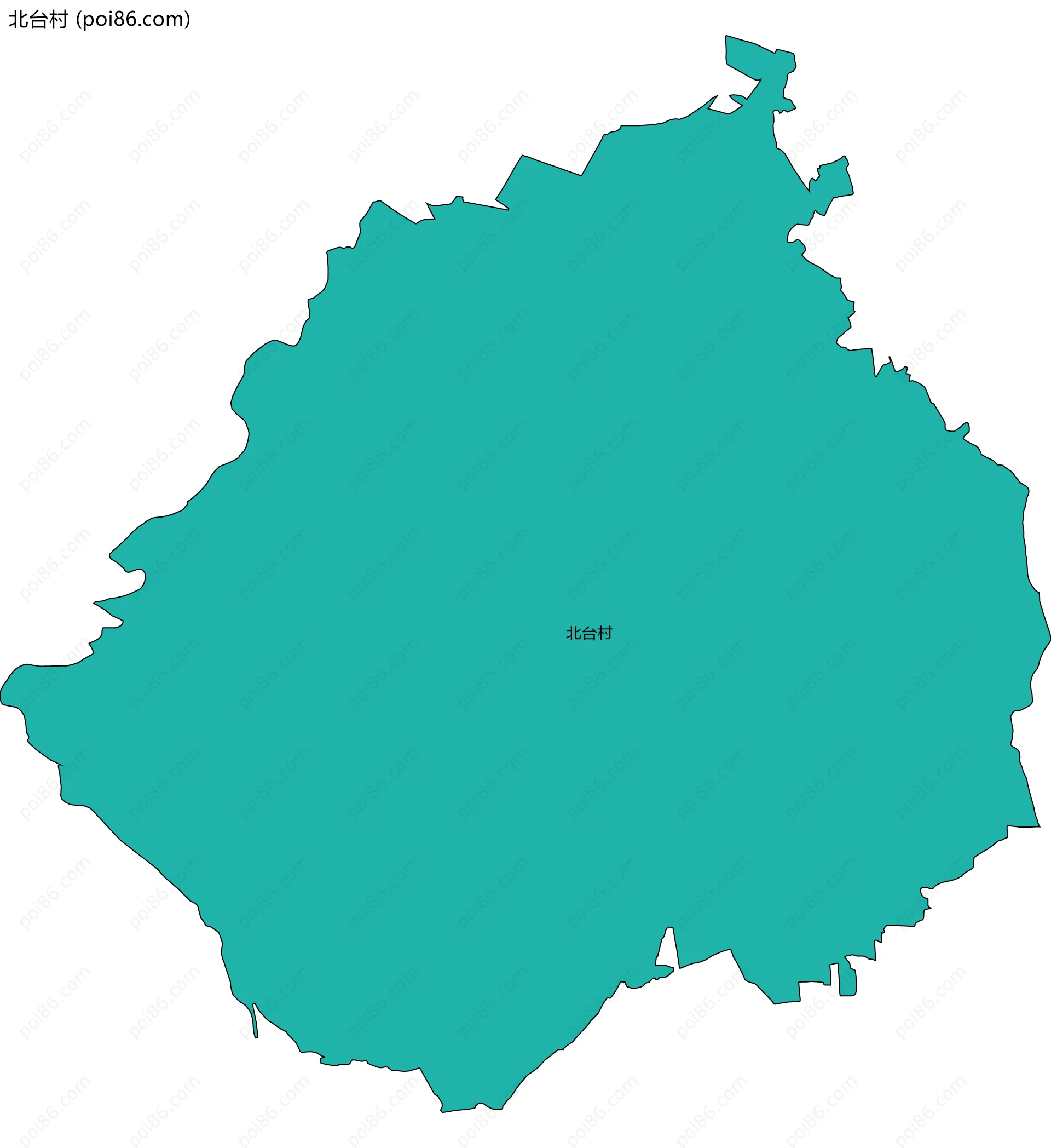 北台村边界地图