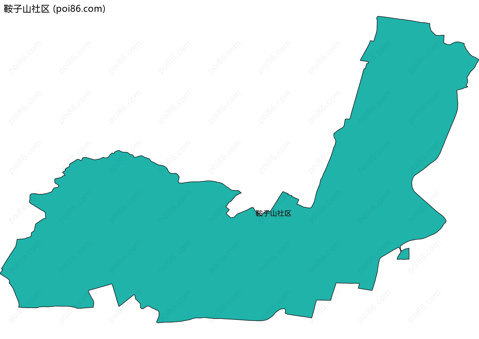 鞍子山社区边界地图