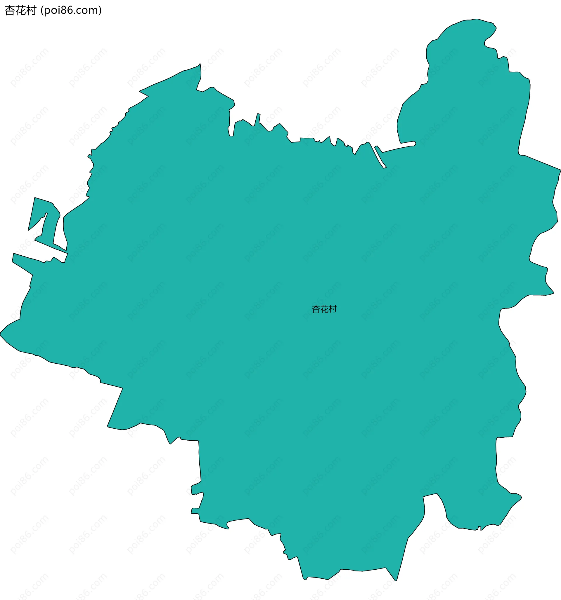 杏花村边界地图