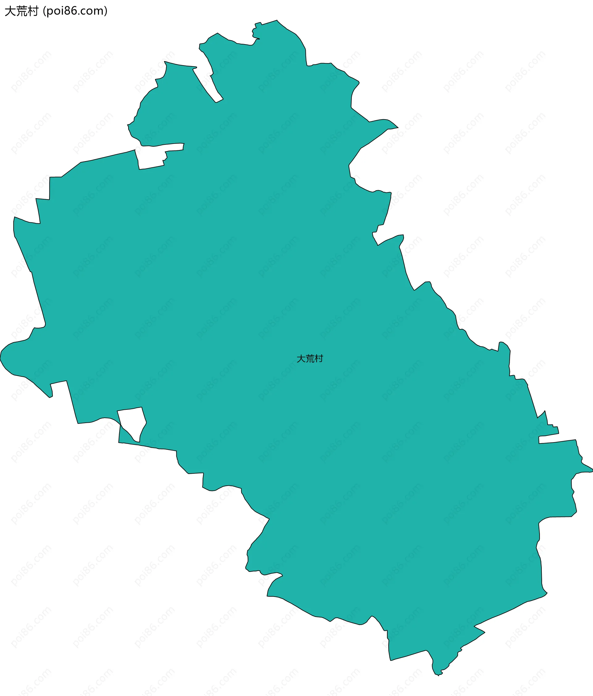 大荒村边界地图