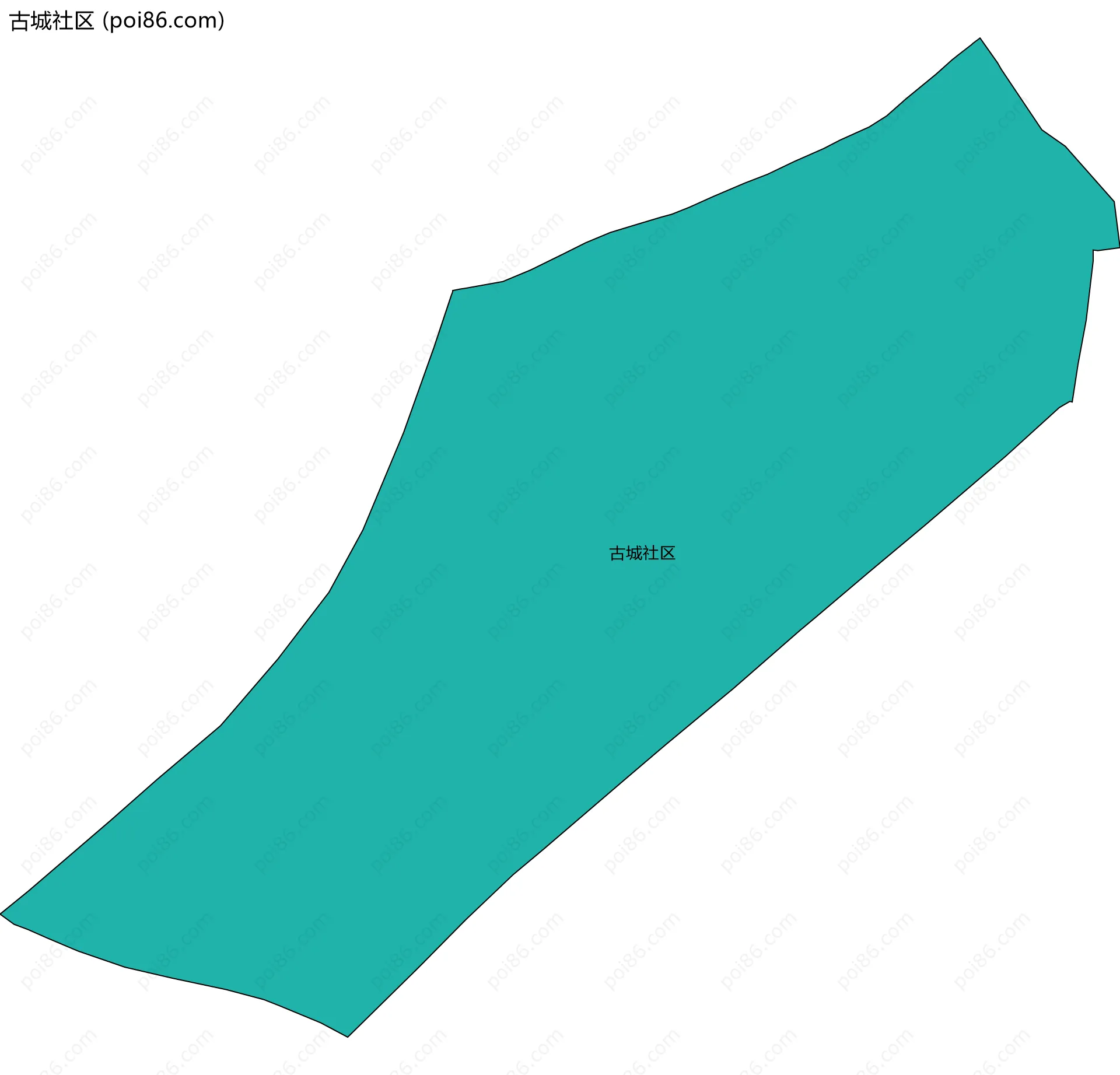 古城社区边界地图
