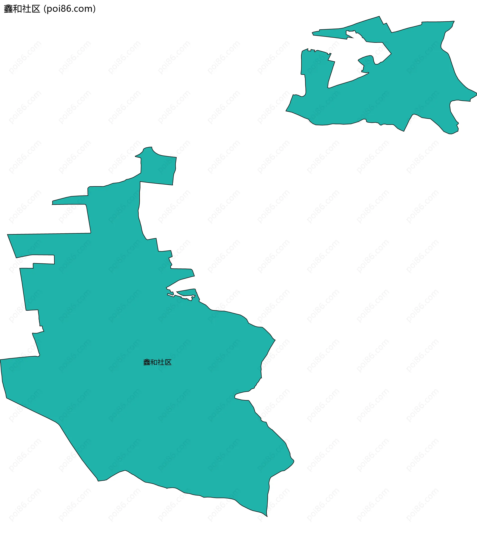 鑫和社区边界地图