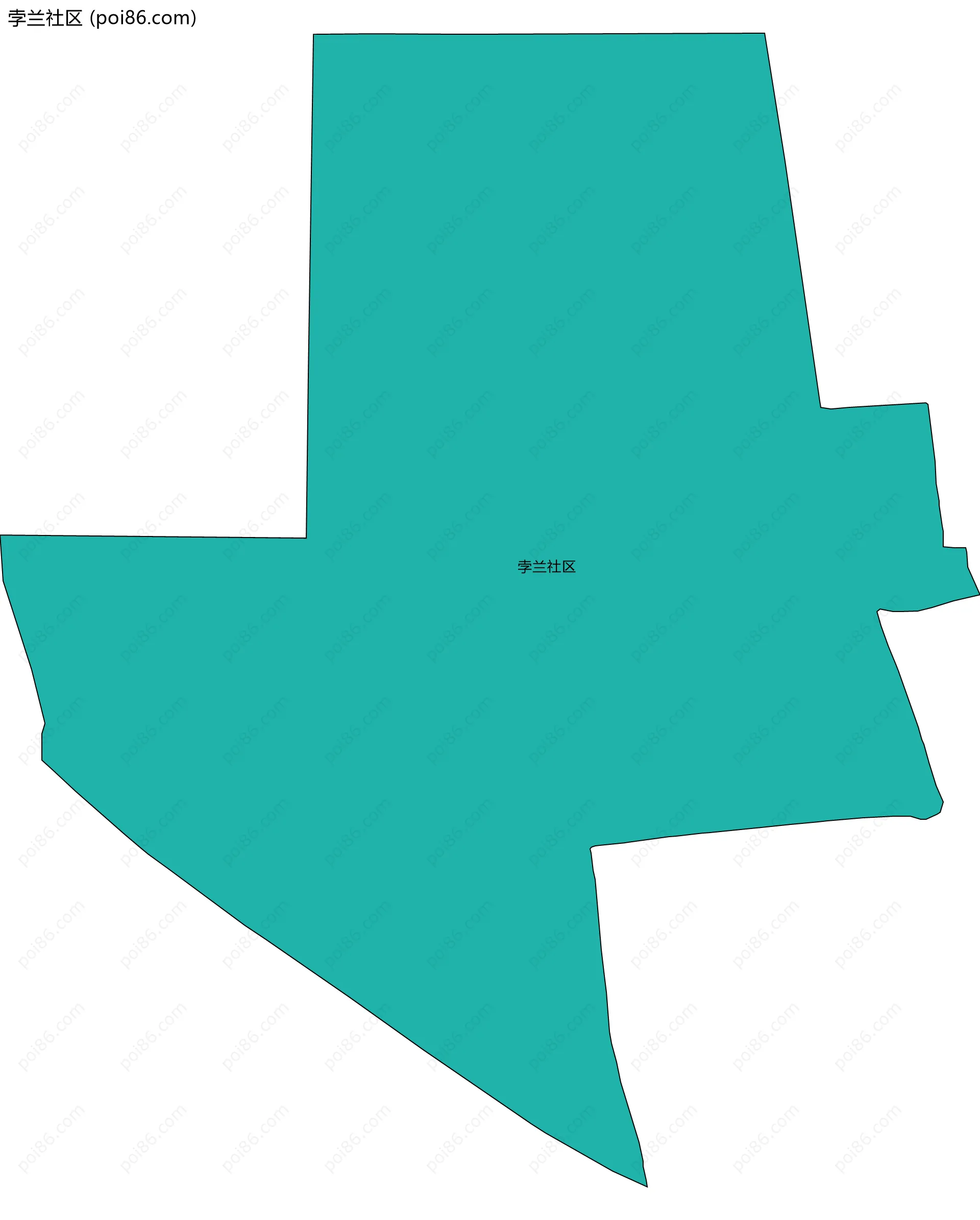 孛兰社区边界地图