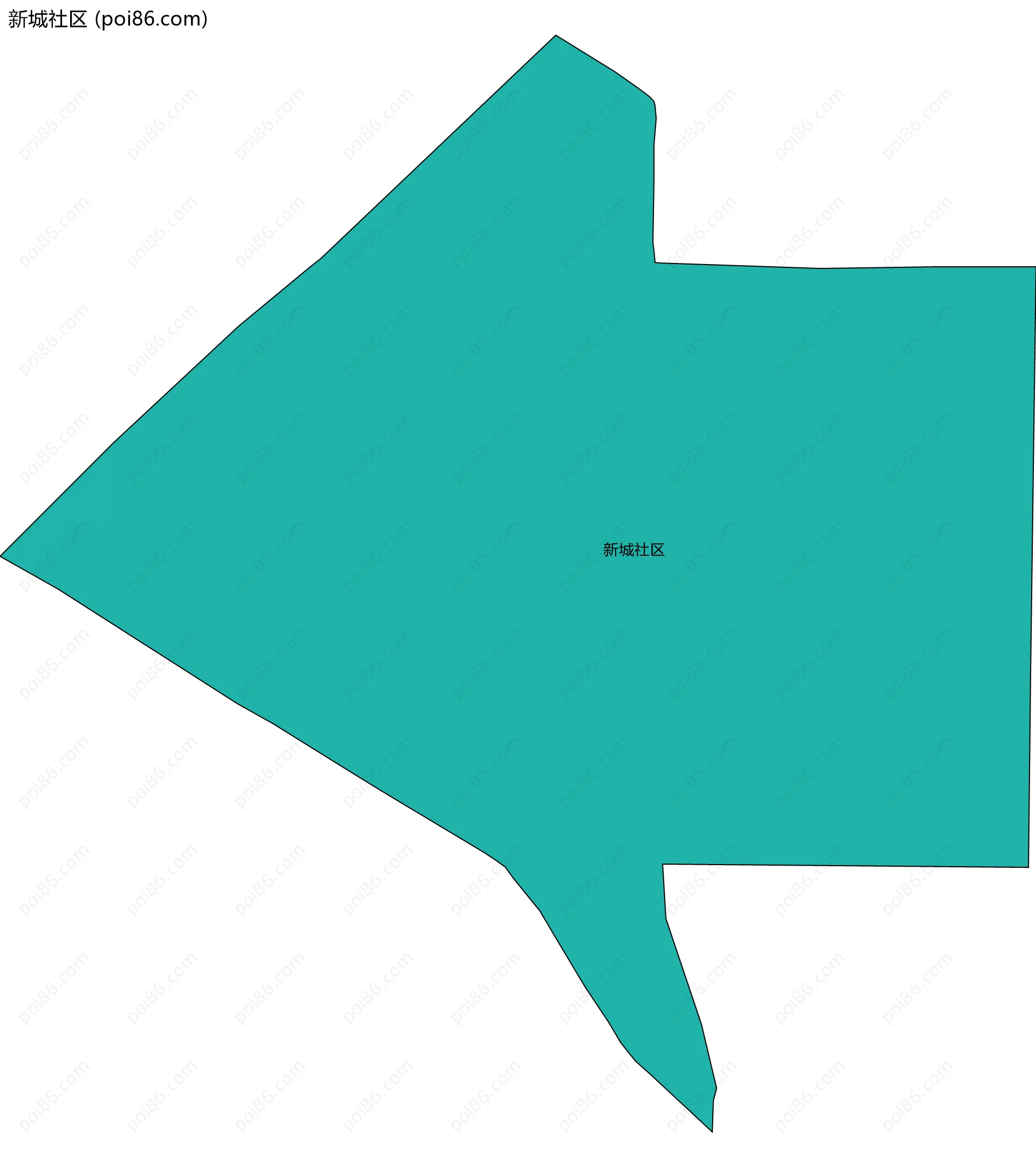 新城社区边界地图