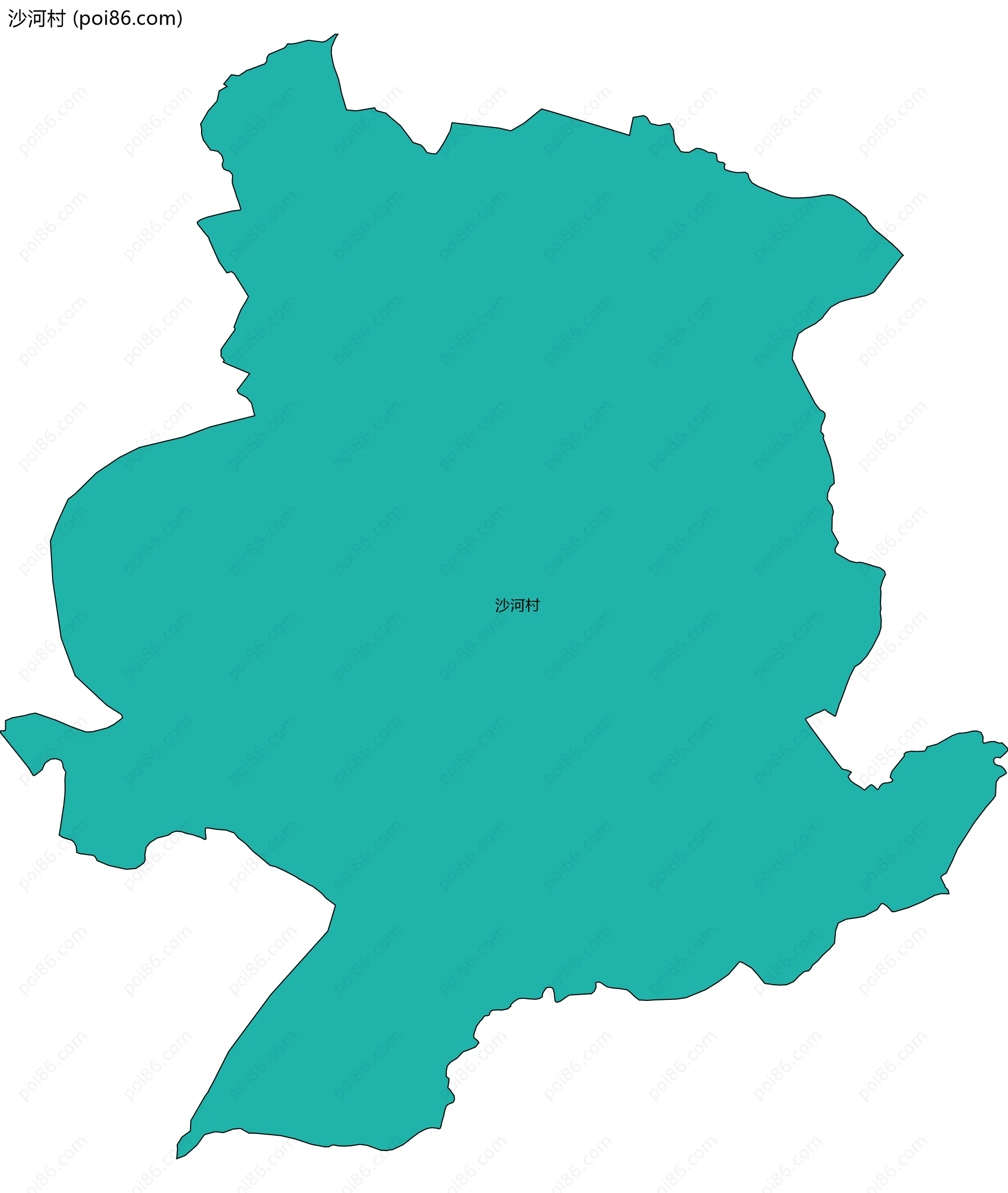 沙河村边界地图