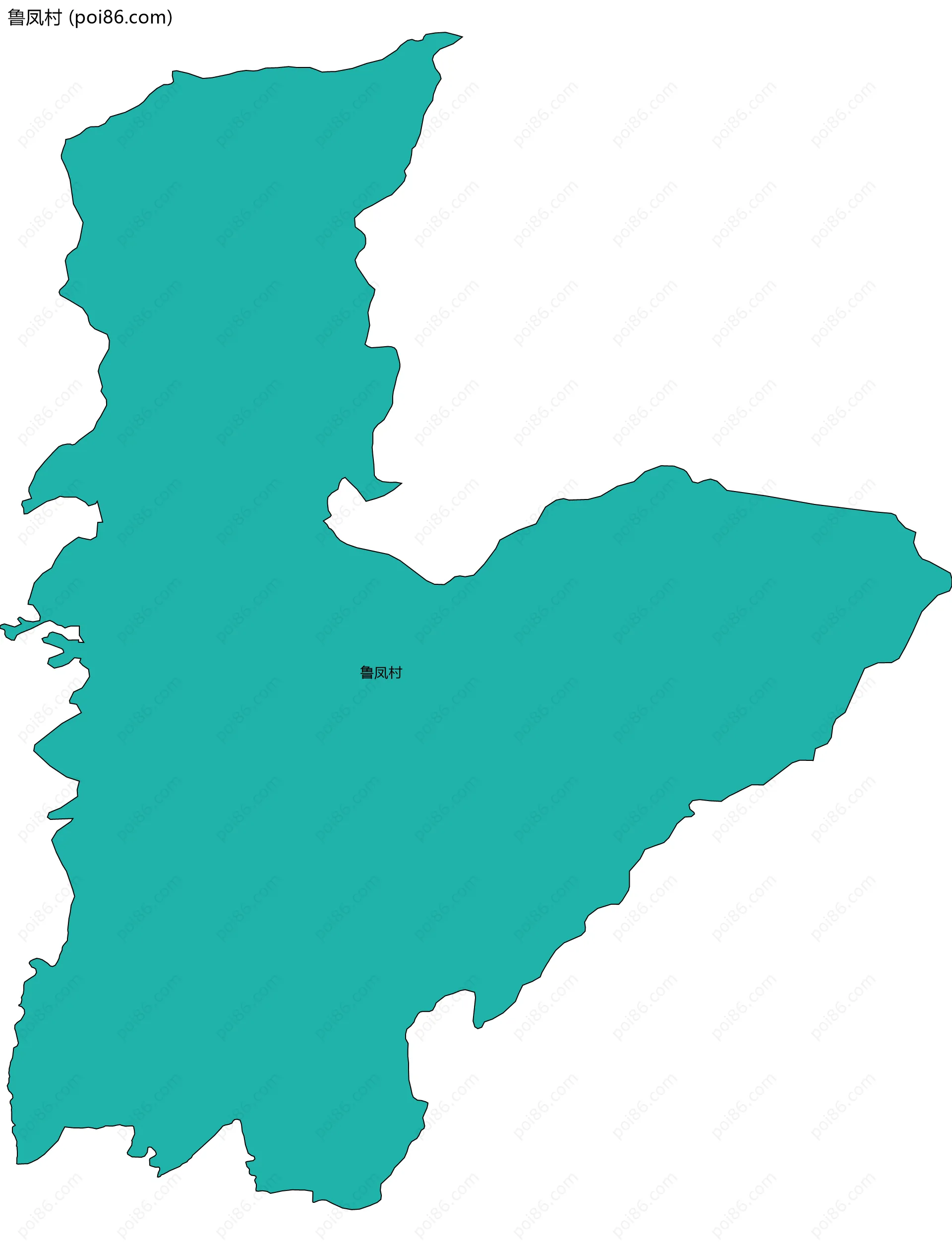 鲁凤村边界地图