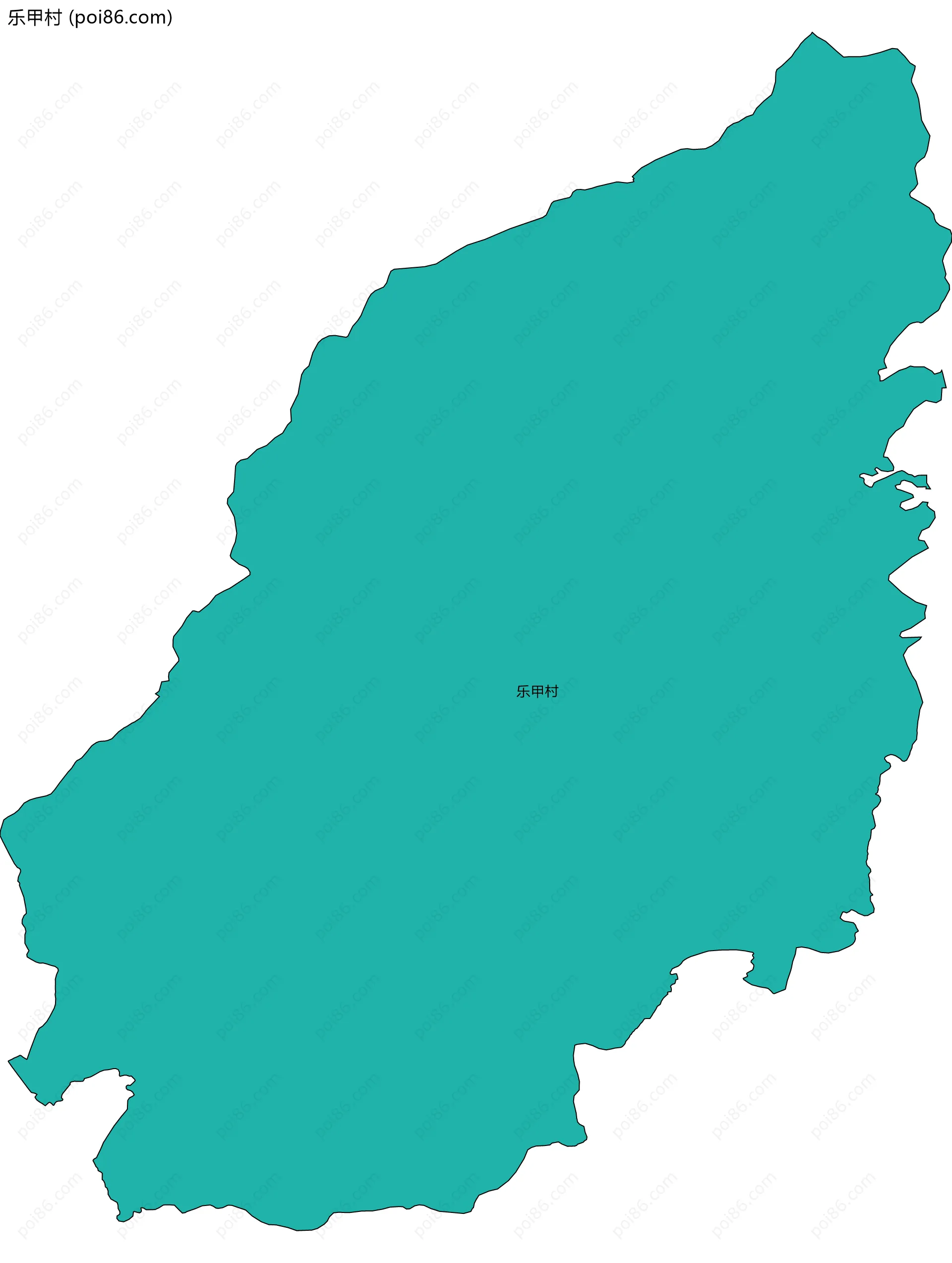 乐甲村边界地图