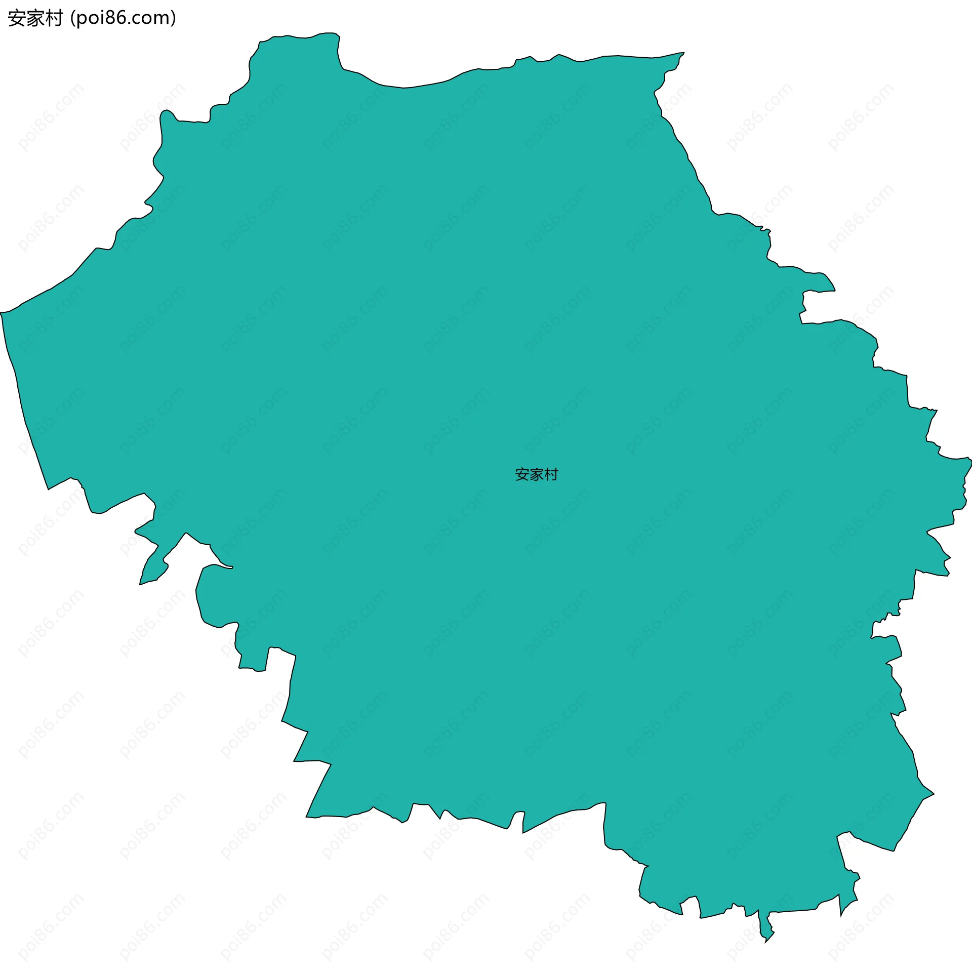 安家村边界地图