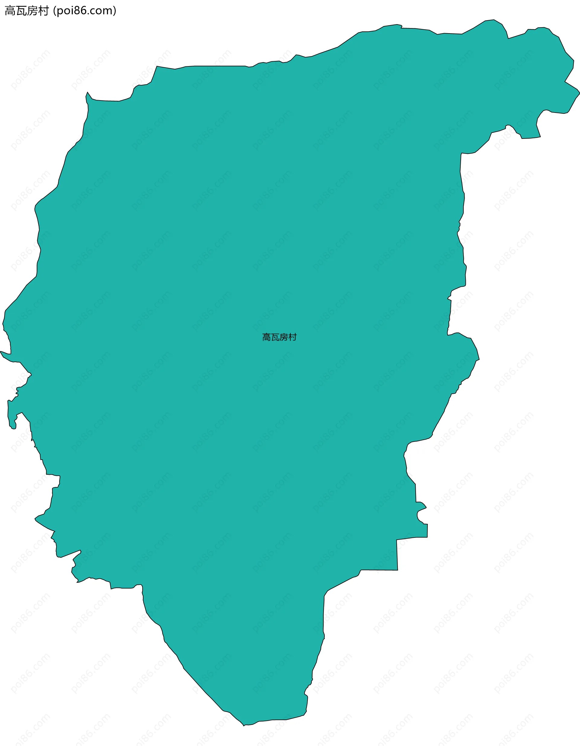 高瓦房村边界地图