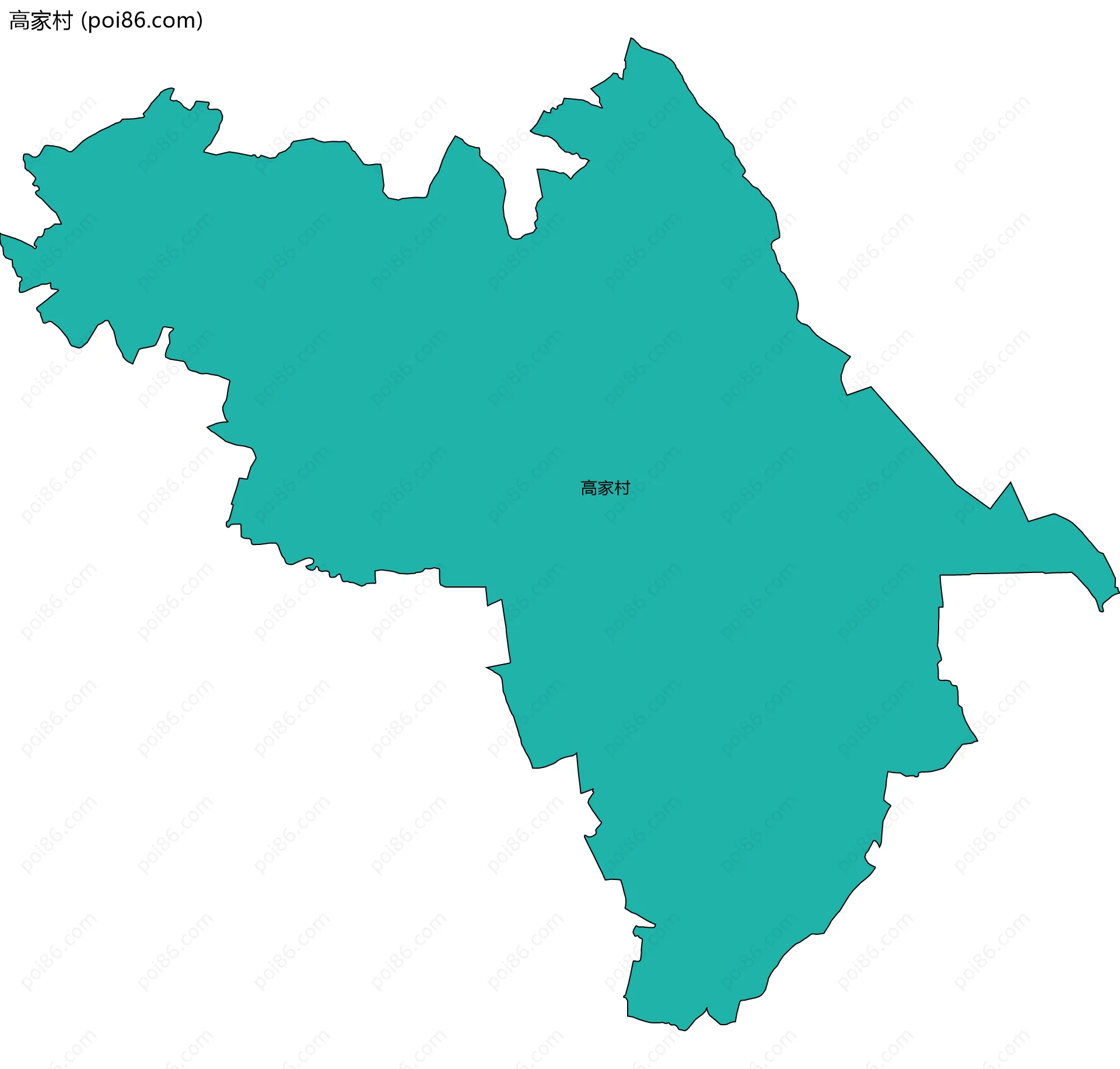 高家村边界地图
