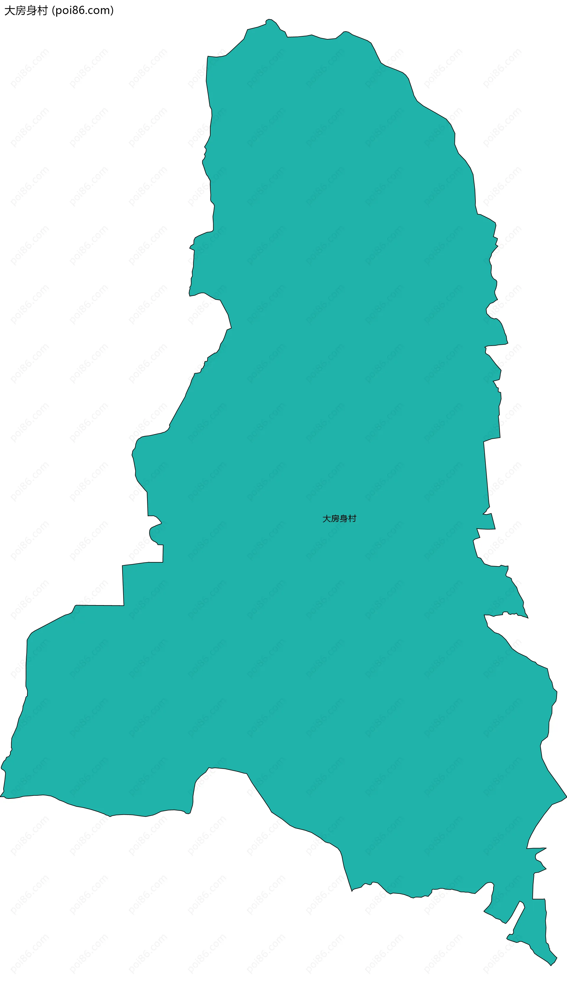 大房身村边界地图